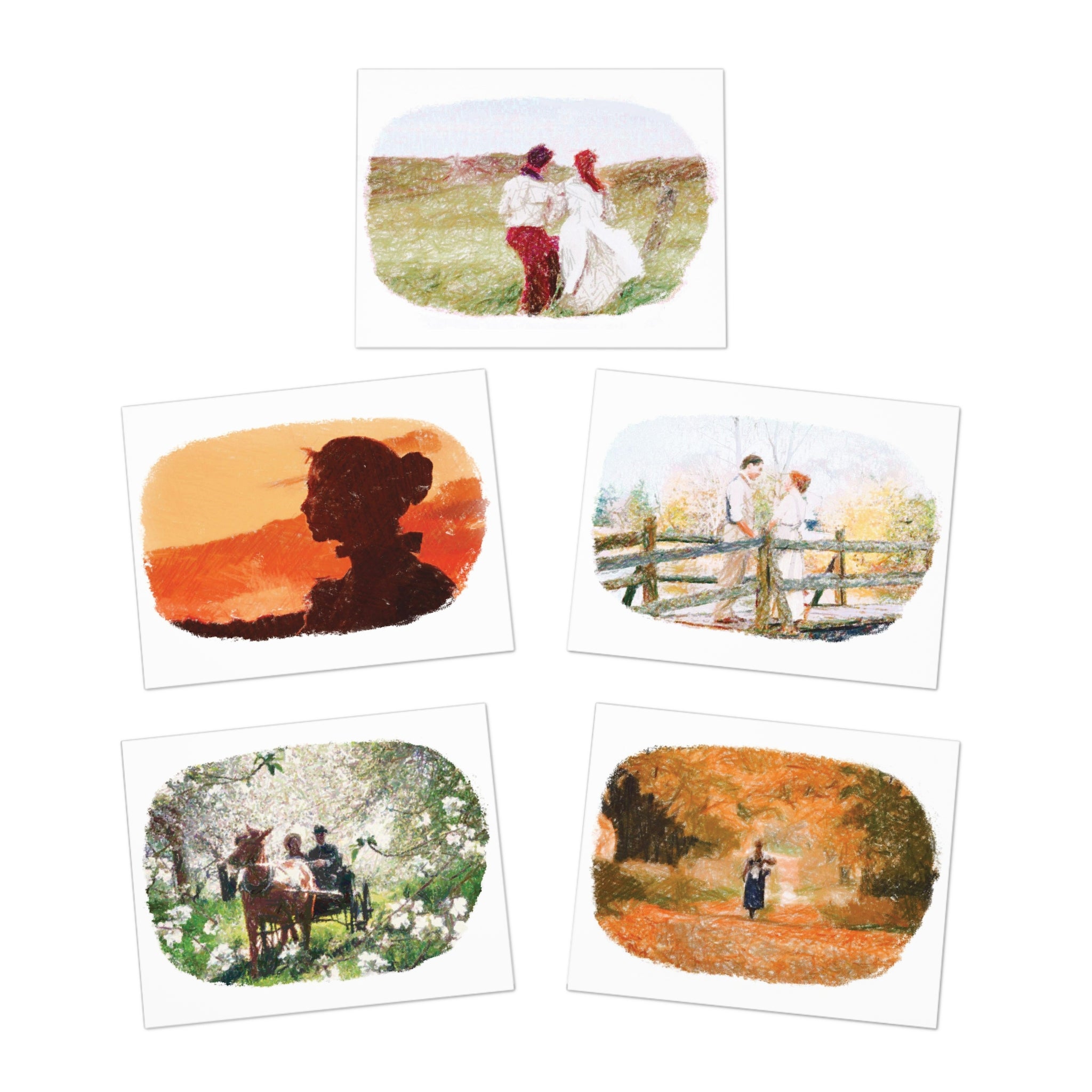 "Anne of Green Gables" 5 Pack Pencil Sketch Greeting Cards