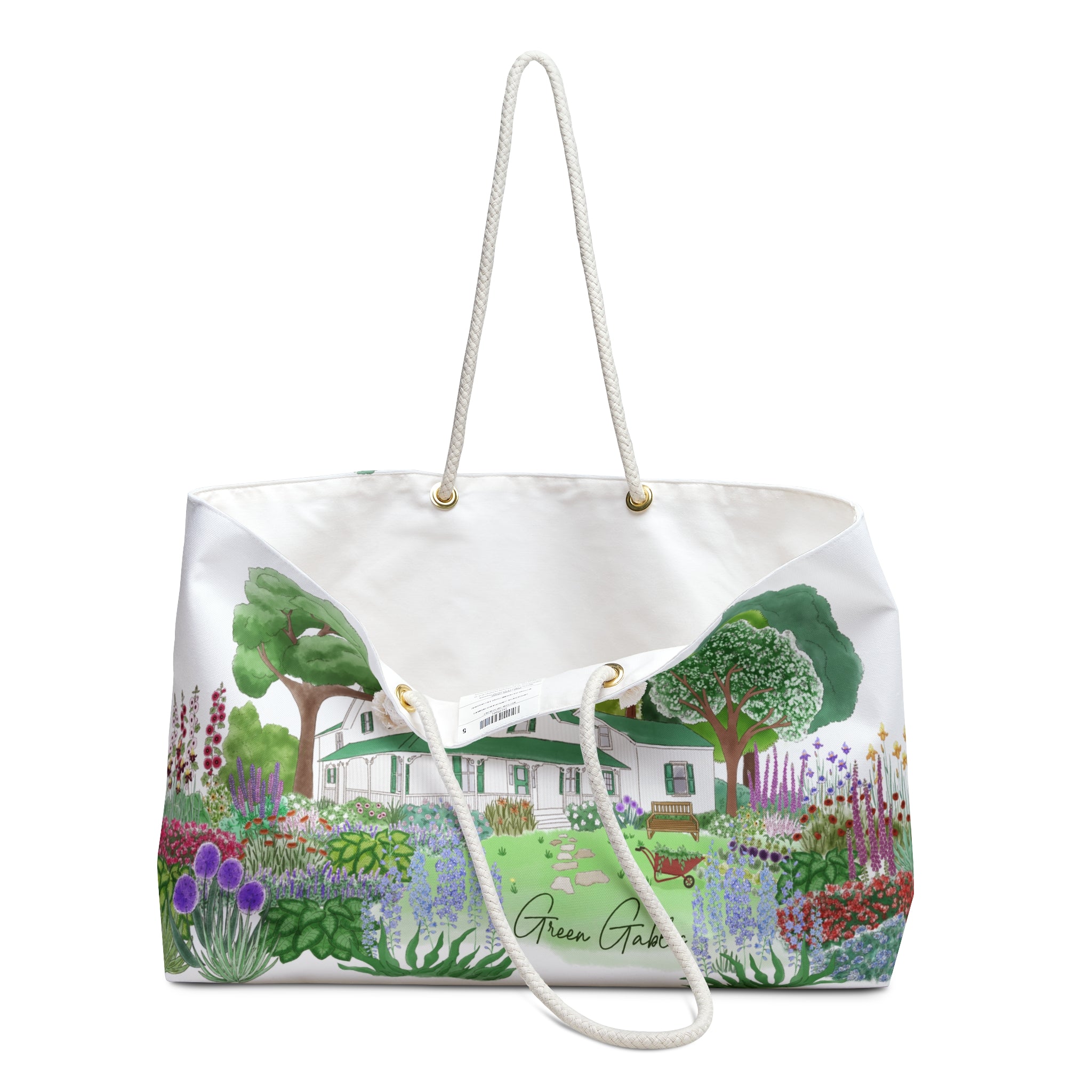 Green Gables Blooming Garden Oversized Tote Bag