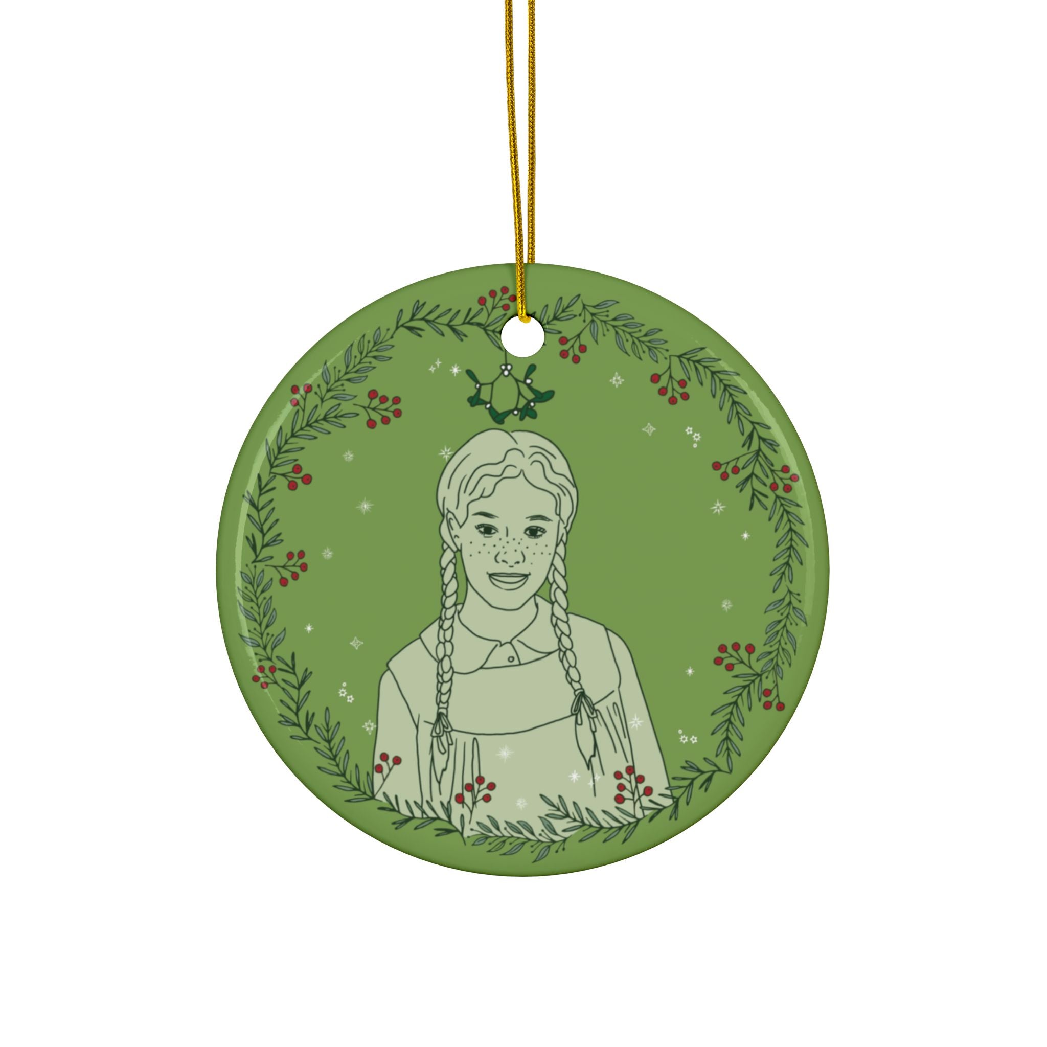 Anne & Gilbert Mistletoe Ceramic Ornament