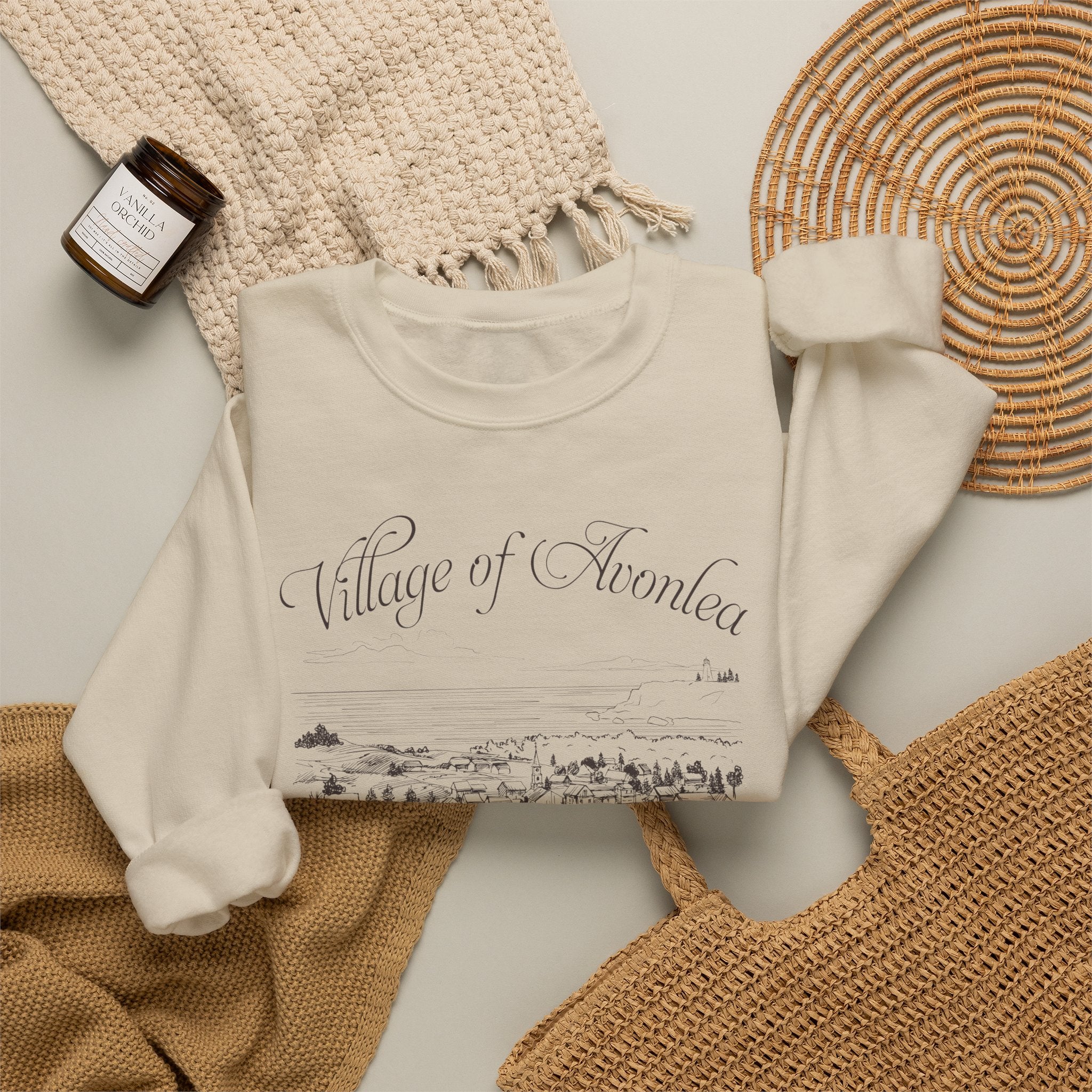 Vintage Village of Avonlea Illustration Sweatshirt