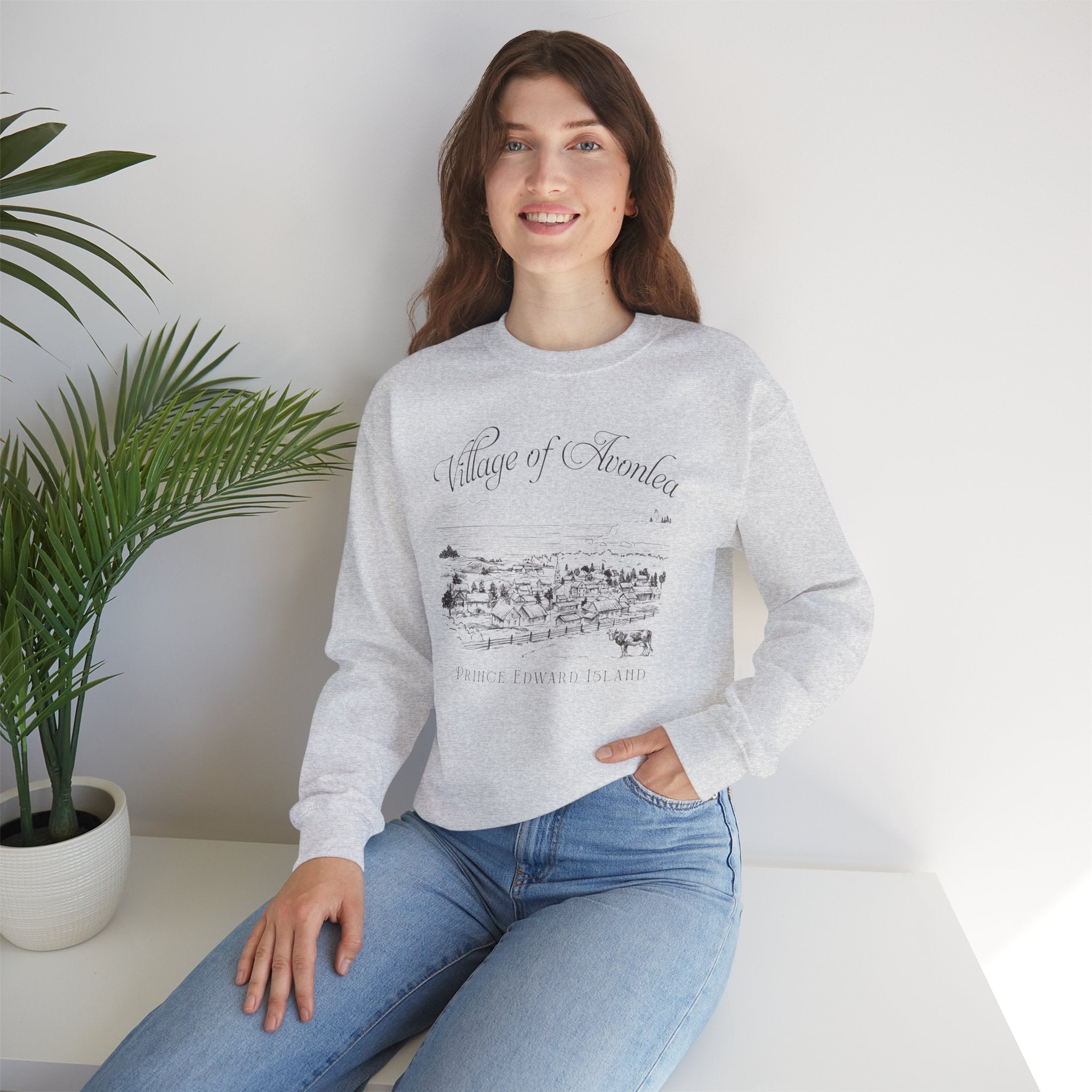 Vintage Village of Avonlea Illustration Sweatshirt