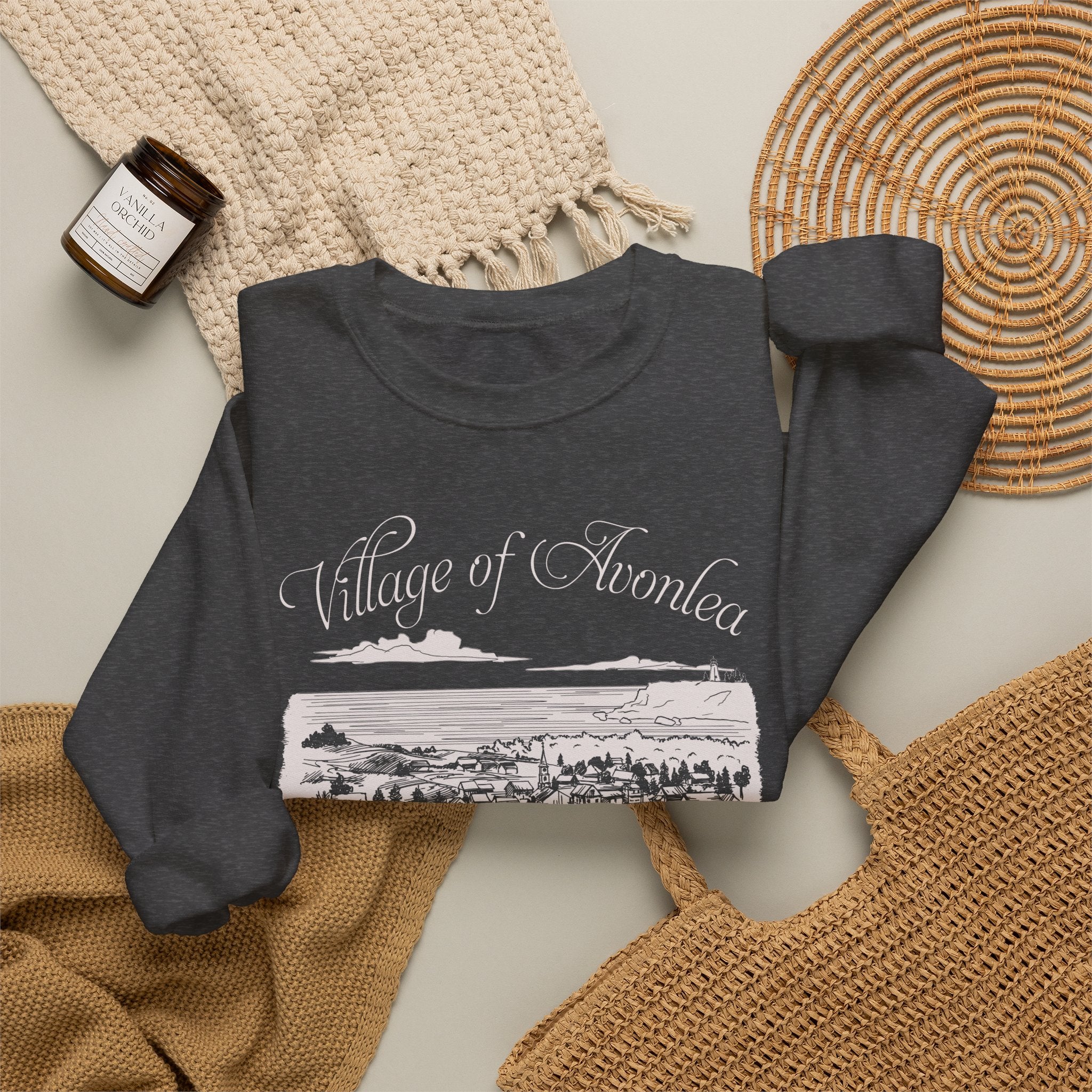 Vintage Village of Avonlea Illustration Sweatshirt