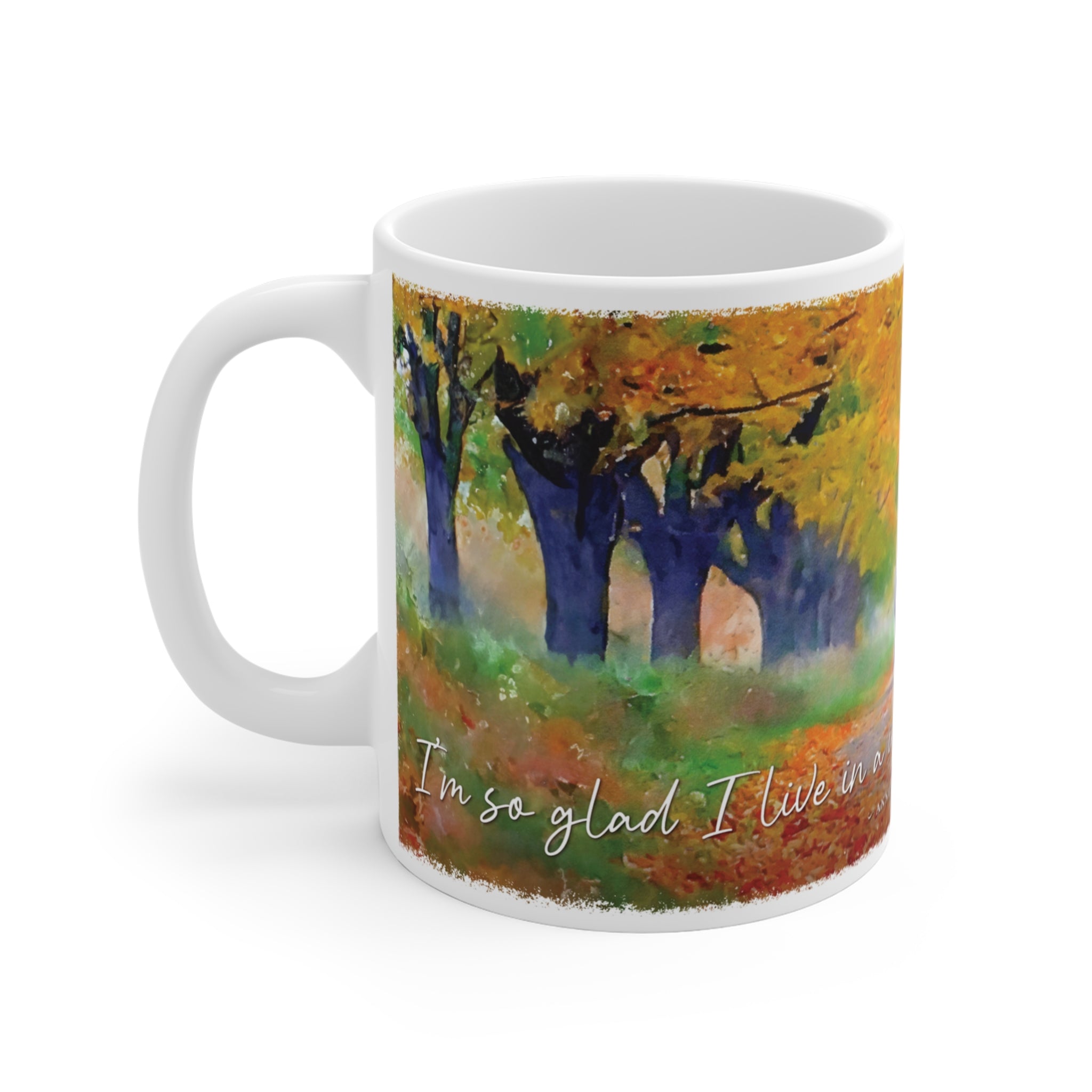 October Quote Watercolor Mug