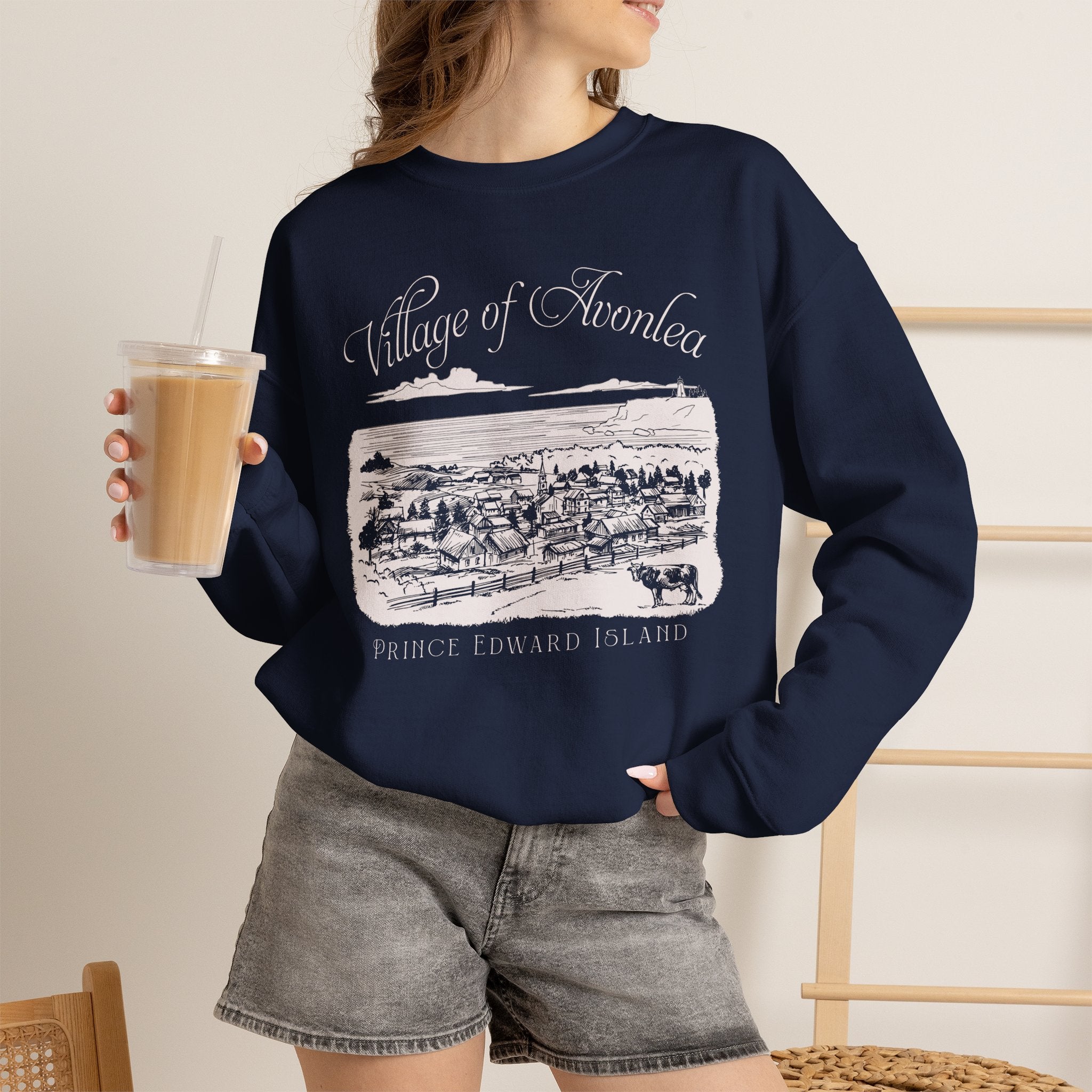 Vintage Village of Avonlea Illustration Sweatshirt