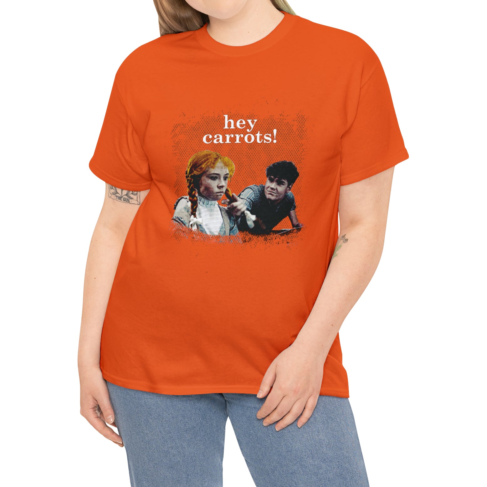Distressed "Hey Carrots!" Heavy Cotton T-shirt