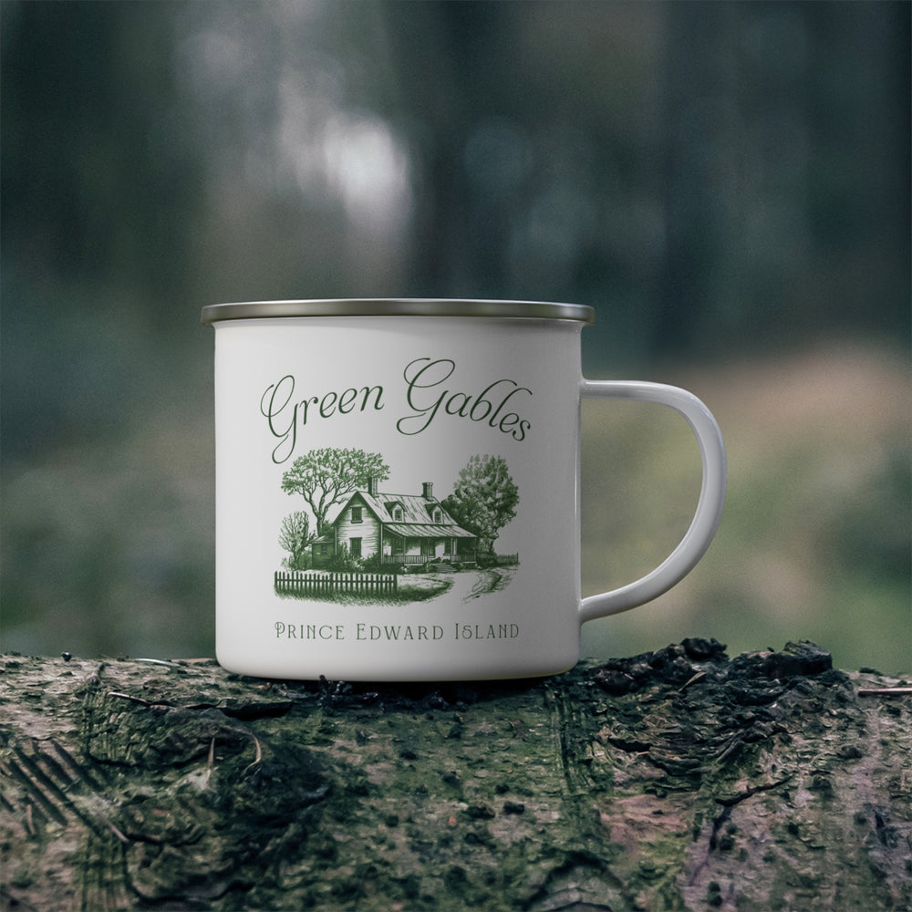 Green Gable Vintage Illustration Enamel Mug