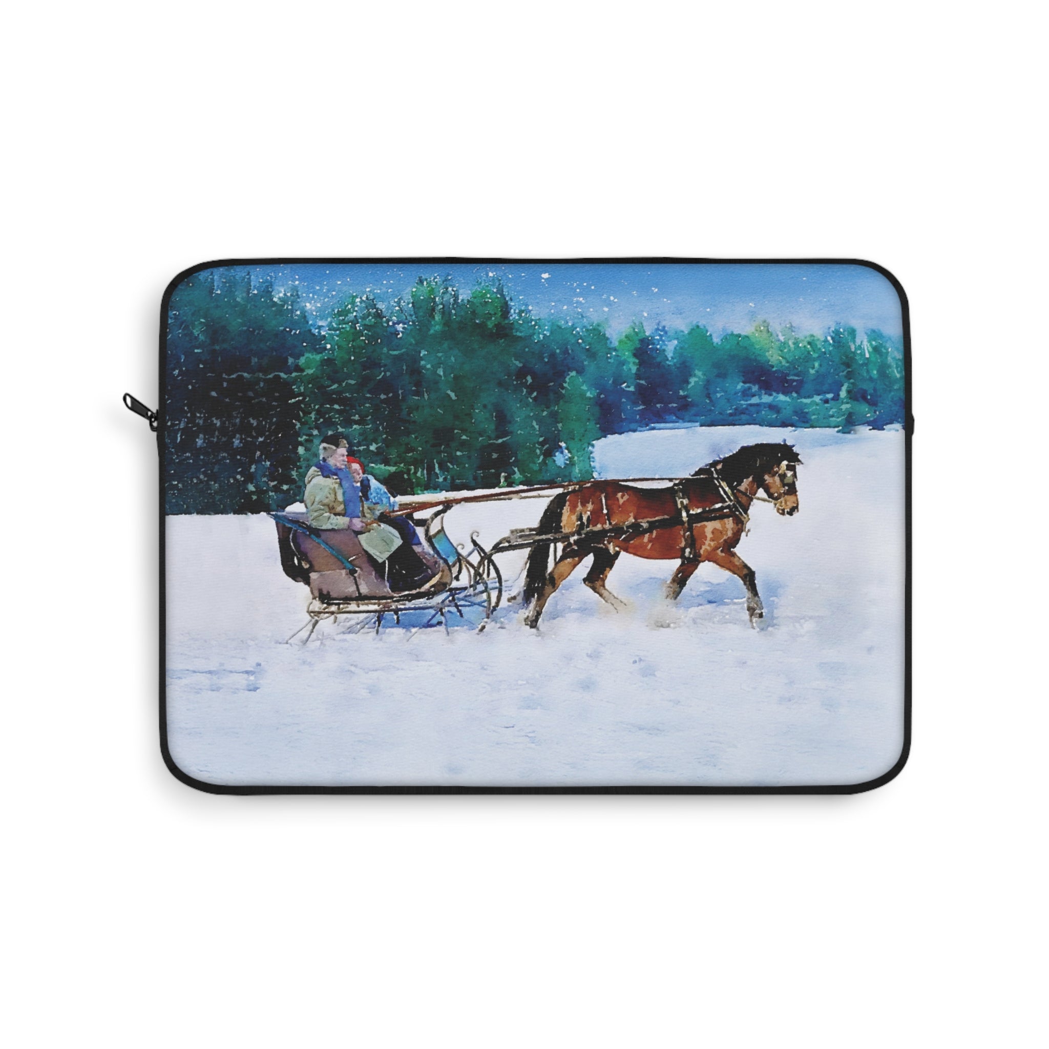 Morning Sleigh Ride Laptop Sleeve