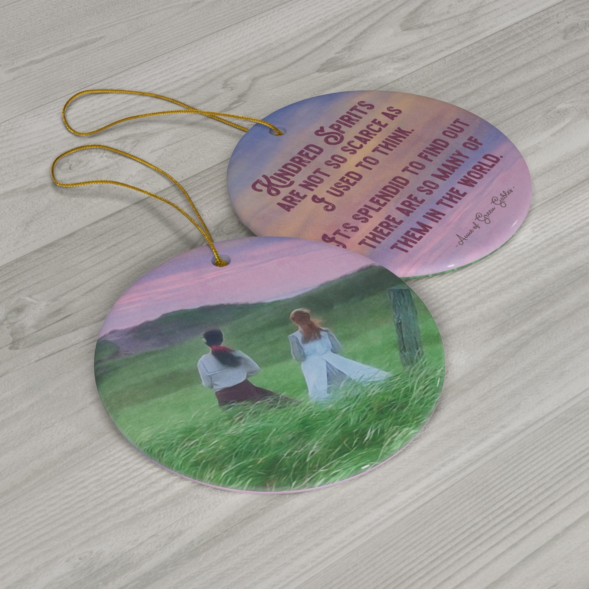 Anne & Diana Kindred Spirits Ceramic Ornament