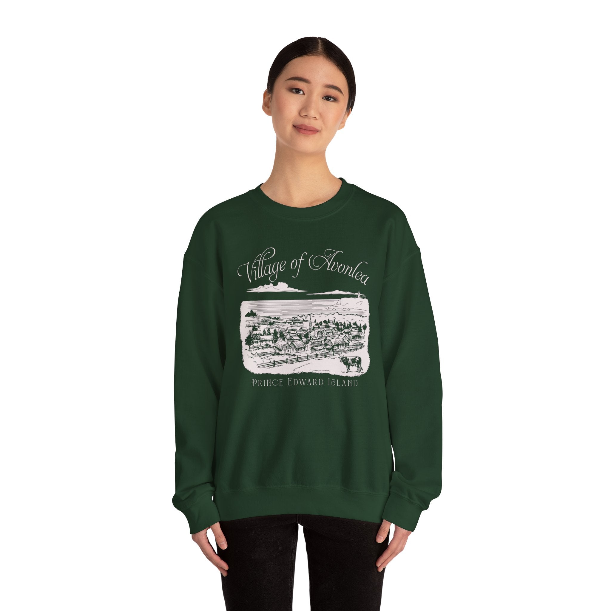 Vintage Village of Avonlea Illustration Sweatshirt