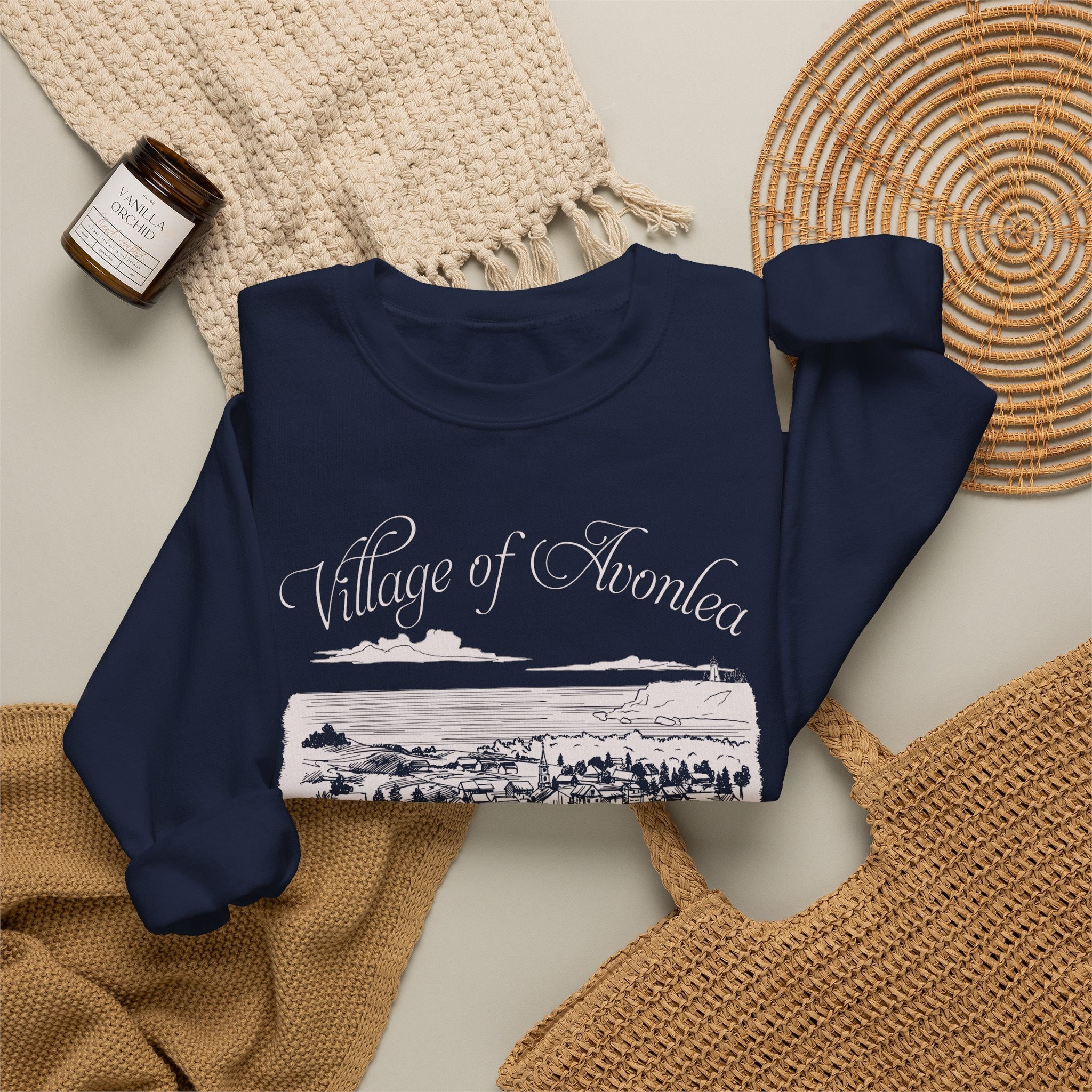 Vintage Village of Avonlea Illustration Sweatshirt
