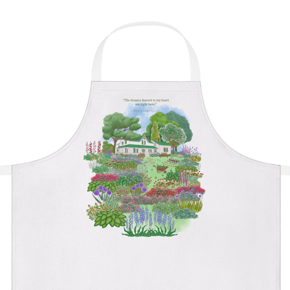 Green Gables Blooming Garden Apron - White