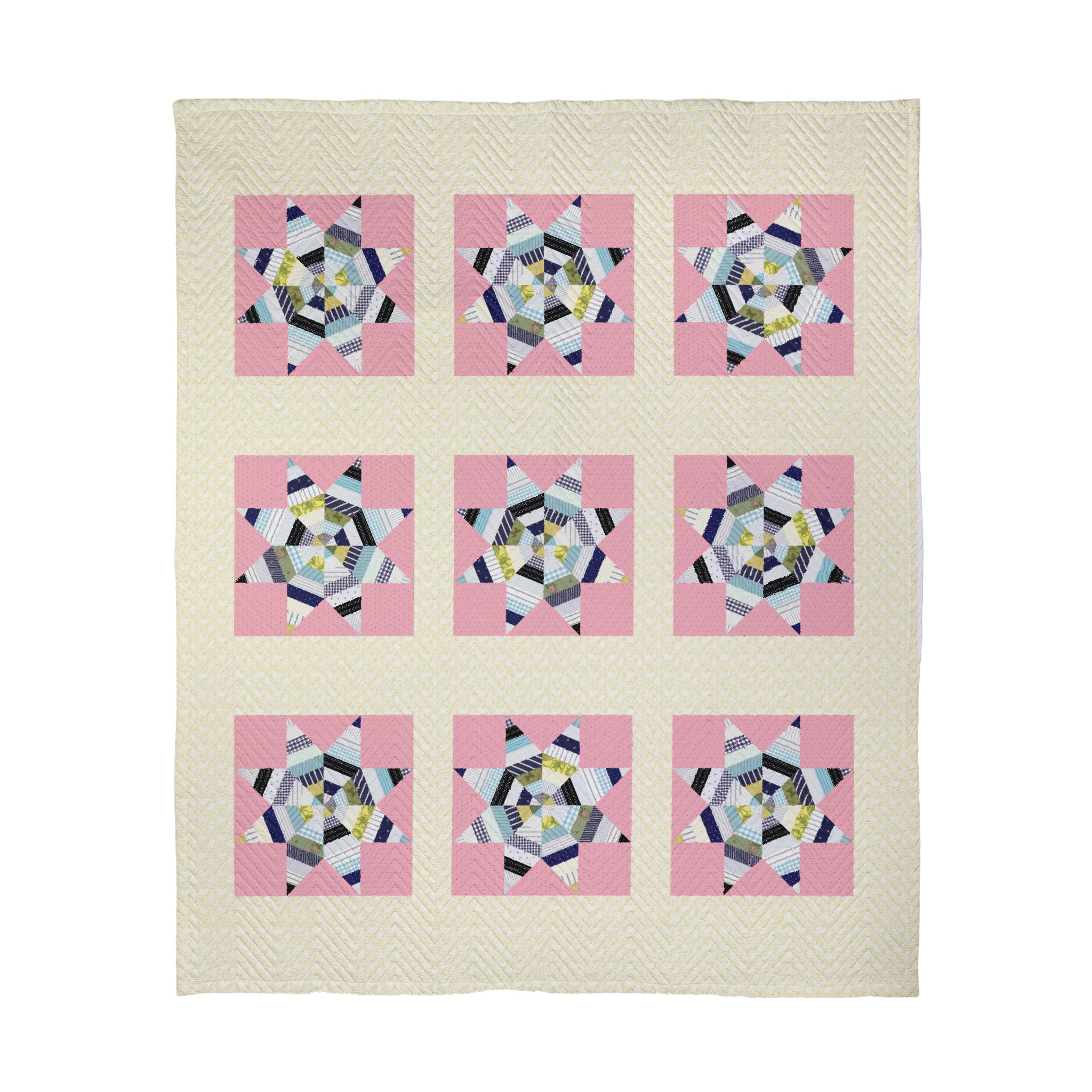 Anne's Bed Quilt Printed Quilted Throw Blanket