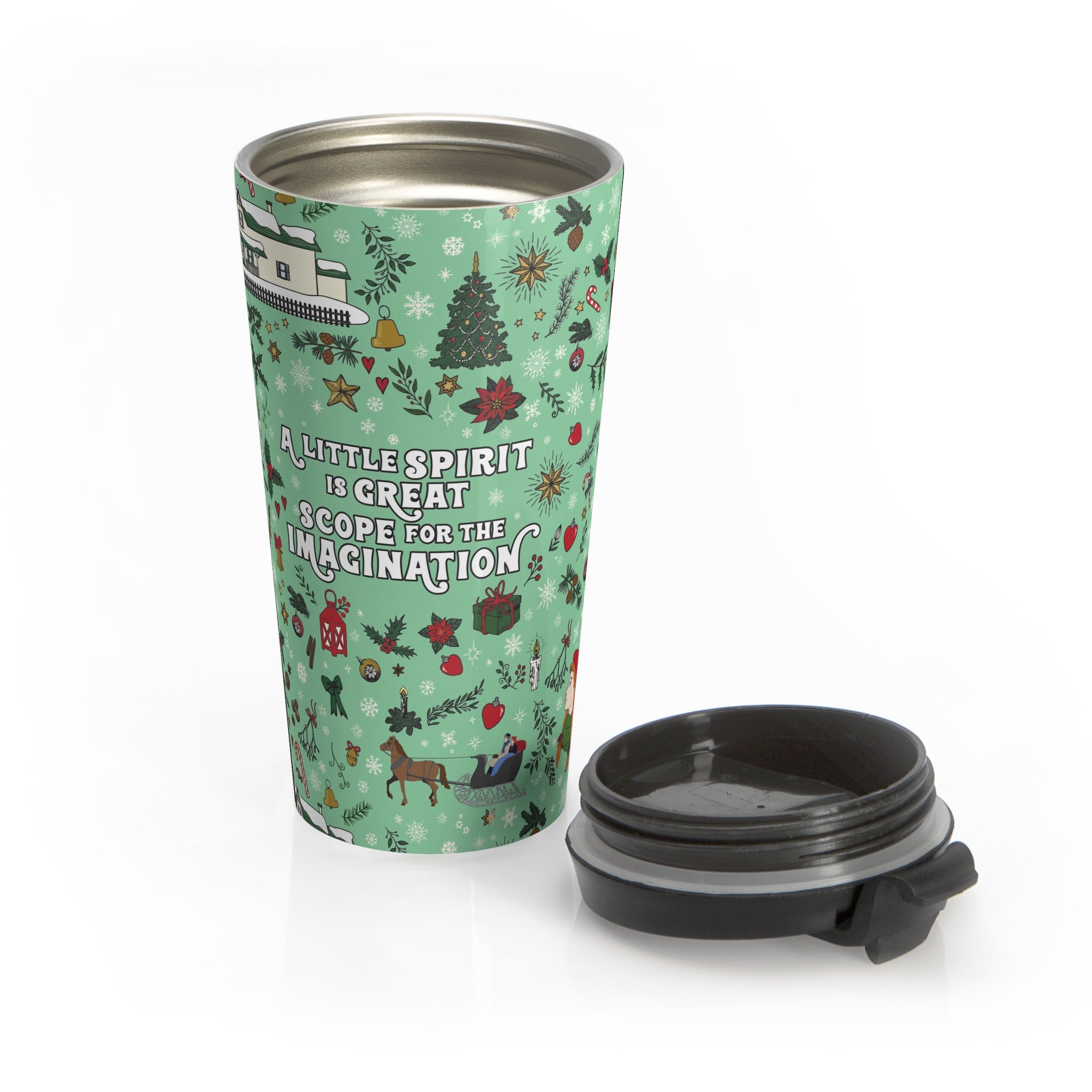 Spirit for the Imagination Mint Stainless Steel Travel Mug