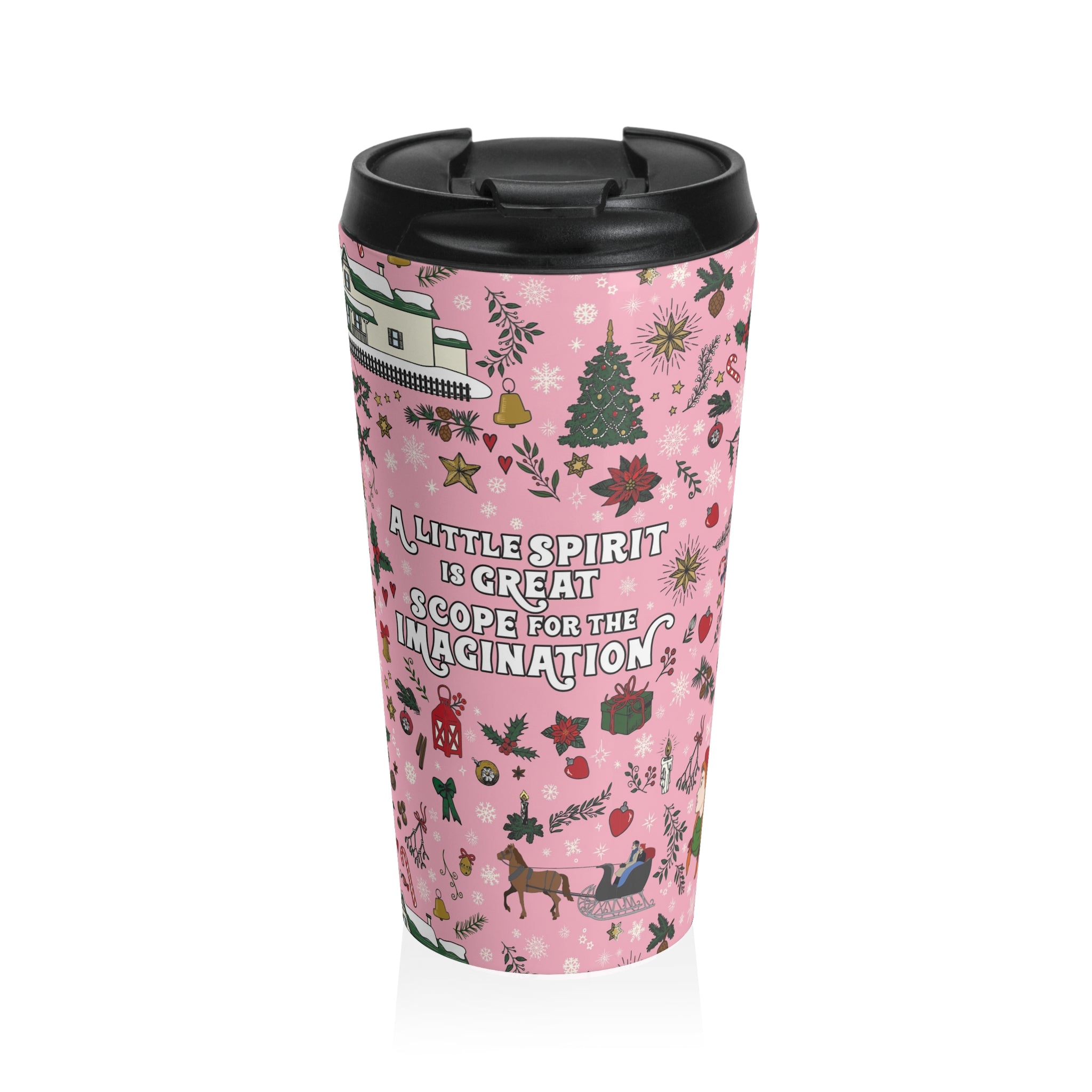Spirit for the Imagination Pink Stainless Steel Travel Mug