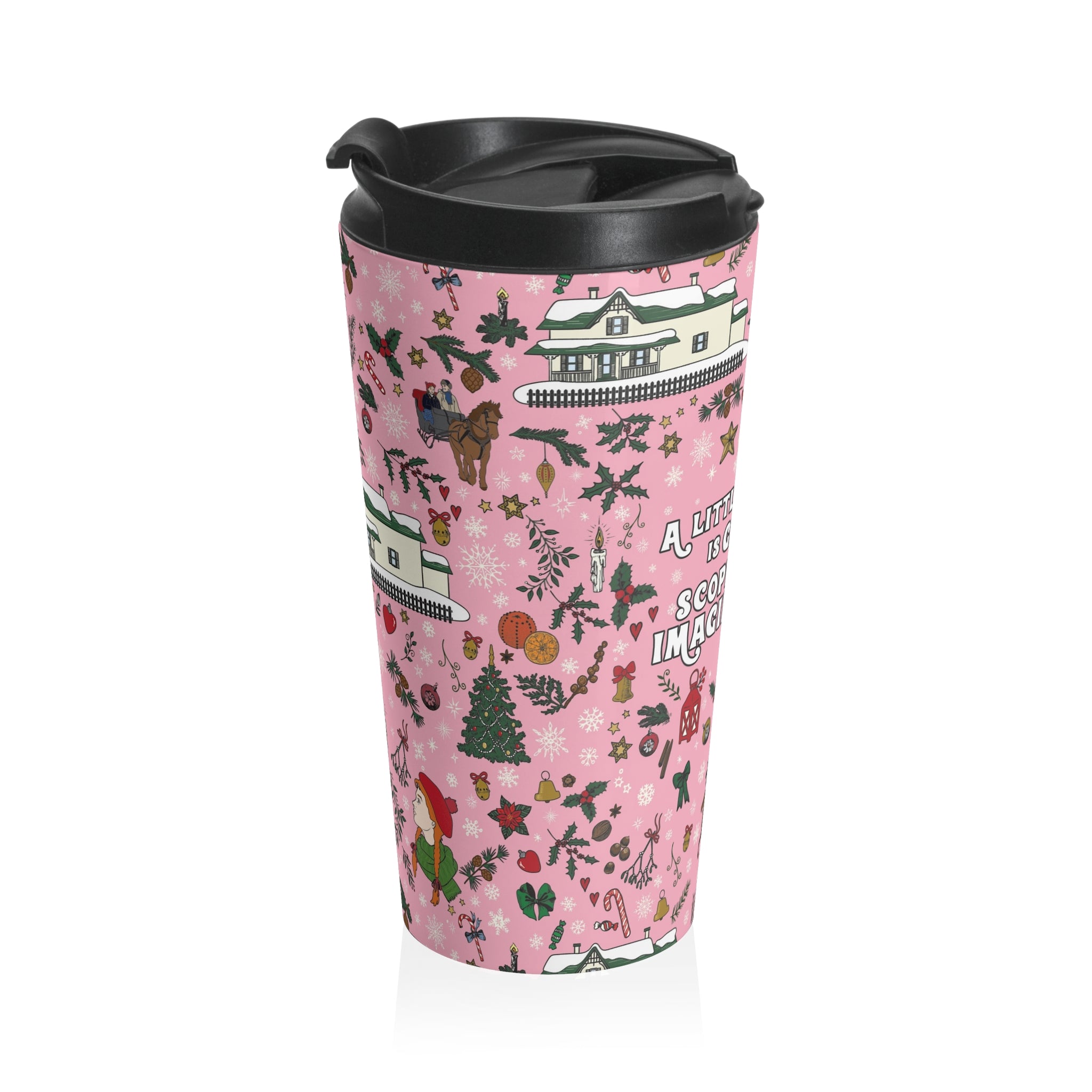 Spirit for the Imagination Pink Stainless Steel Travel Mug