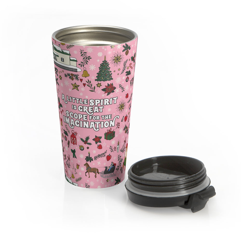 Spirit for the Imagination Pink Stainless Steel Travel Mug