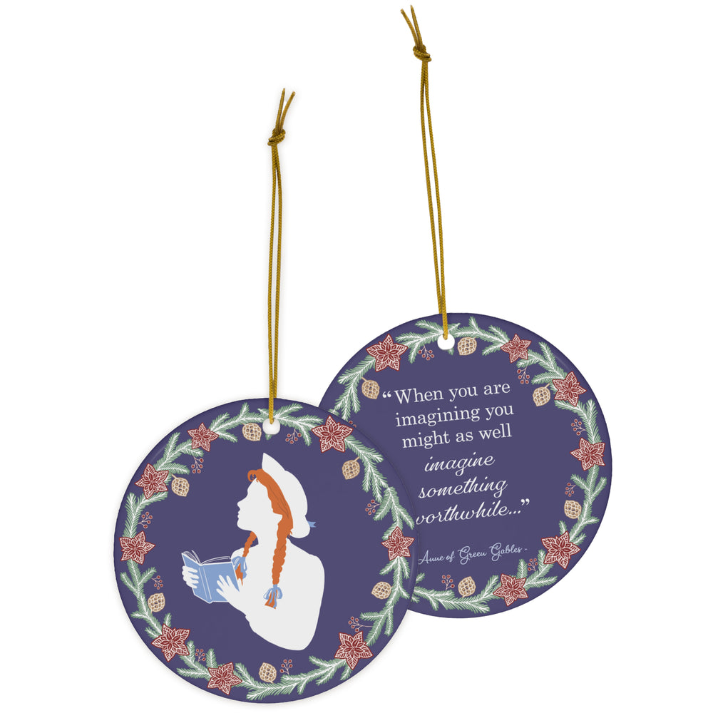 "Imagine Something Worthwhile" Ceramic Ornament