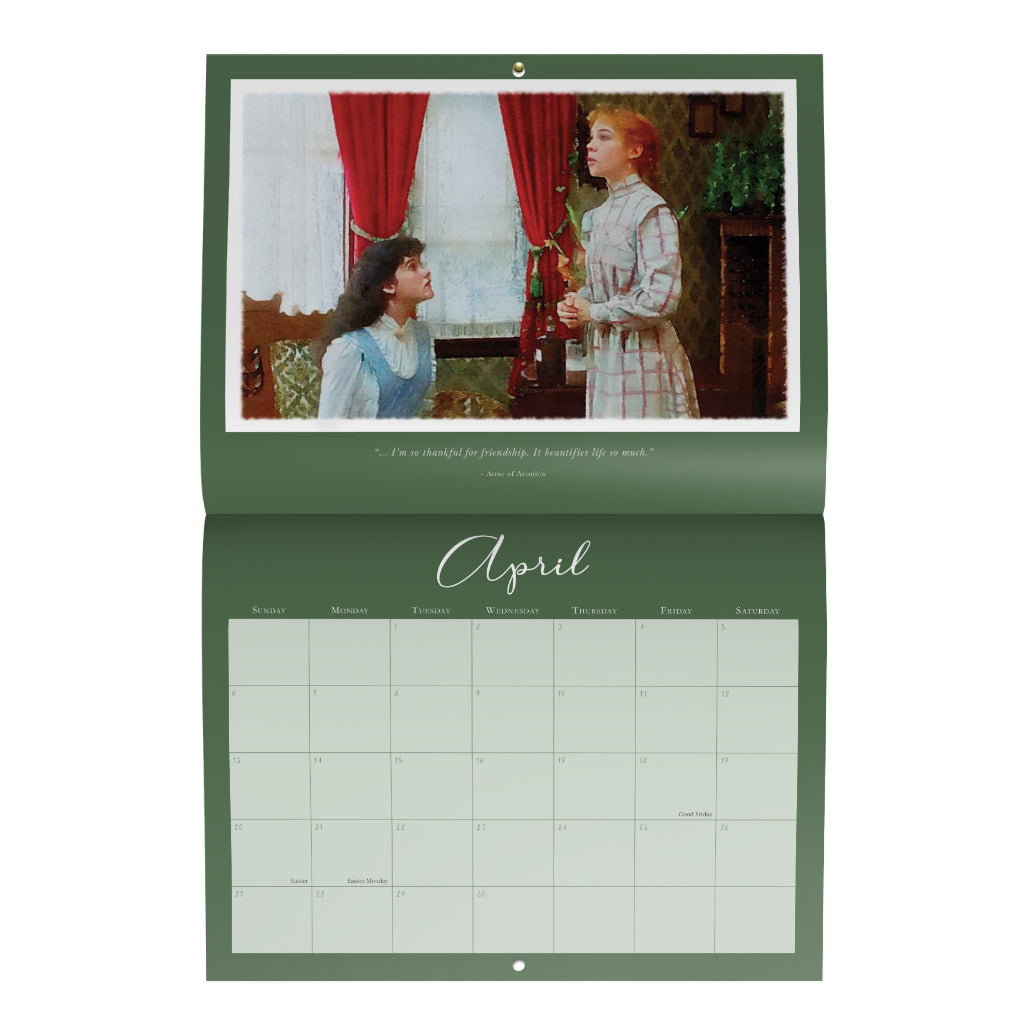 Anne of Green Gables 2025 Watercolor Wall Calendar