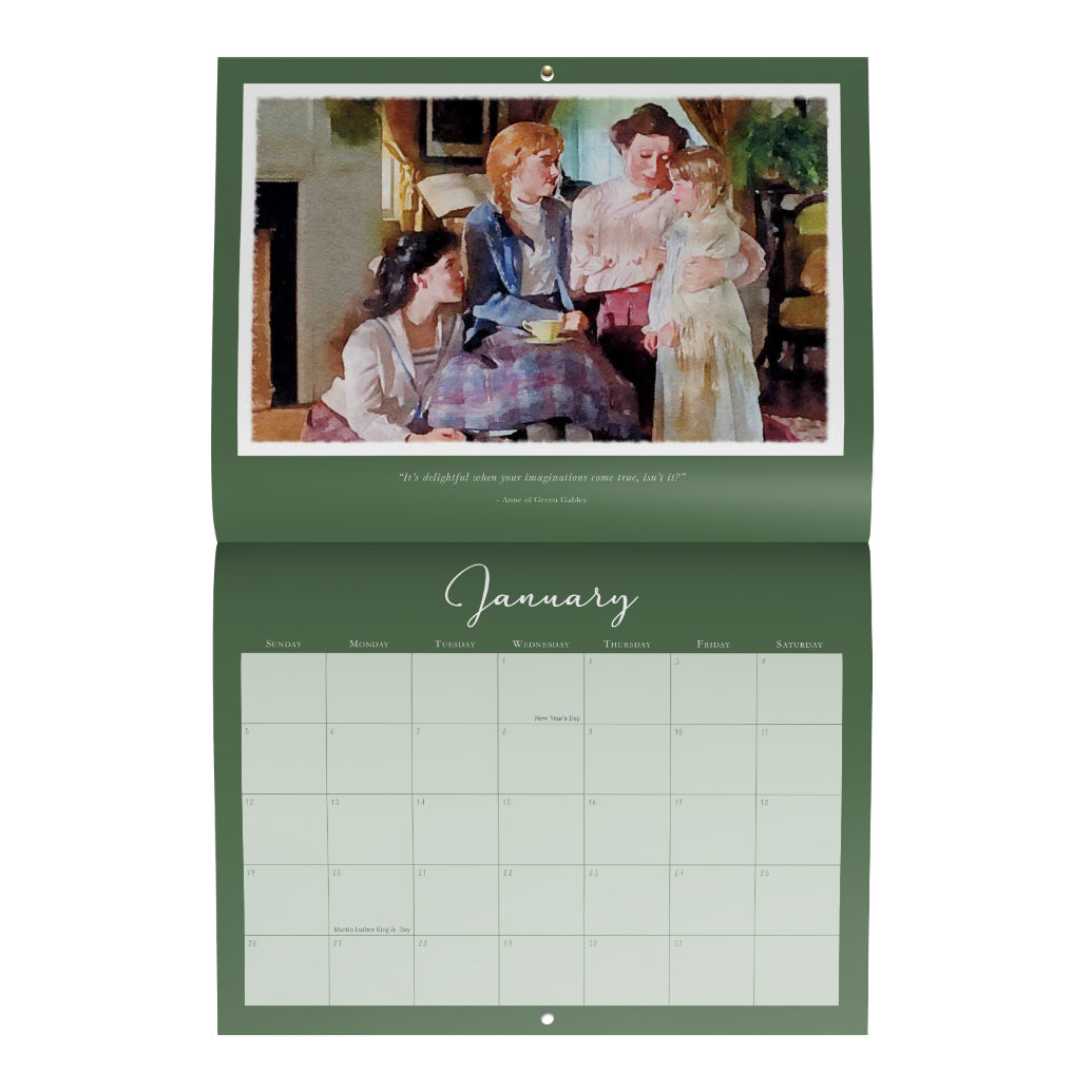 Anne of Green Gables 2025 Watercolor Wall Calendar