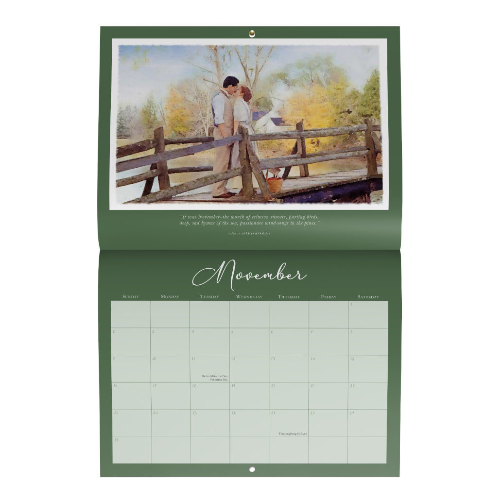 Anne of Green Gables 2025 Watercolor Wall Calendar