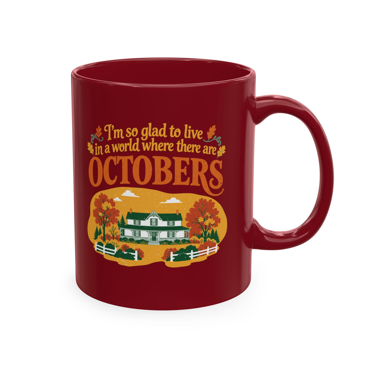 Vintage October Green Gables Ceramic Mug