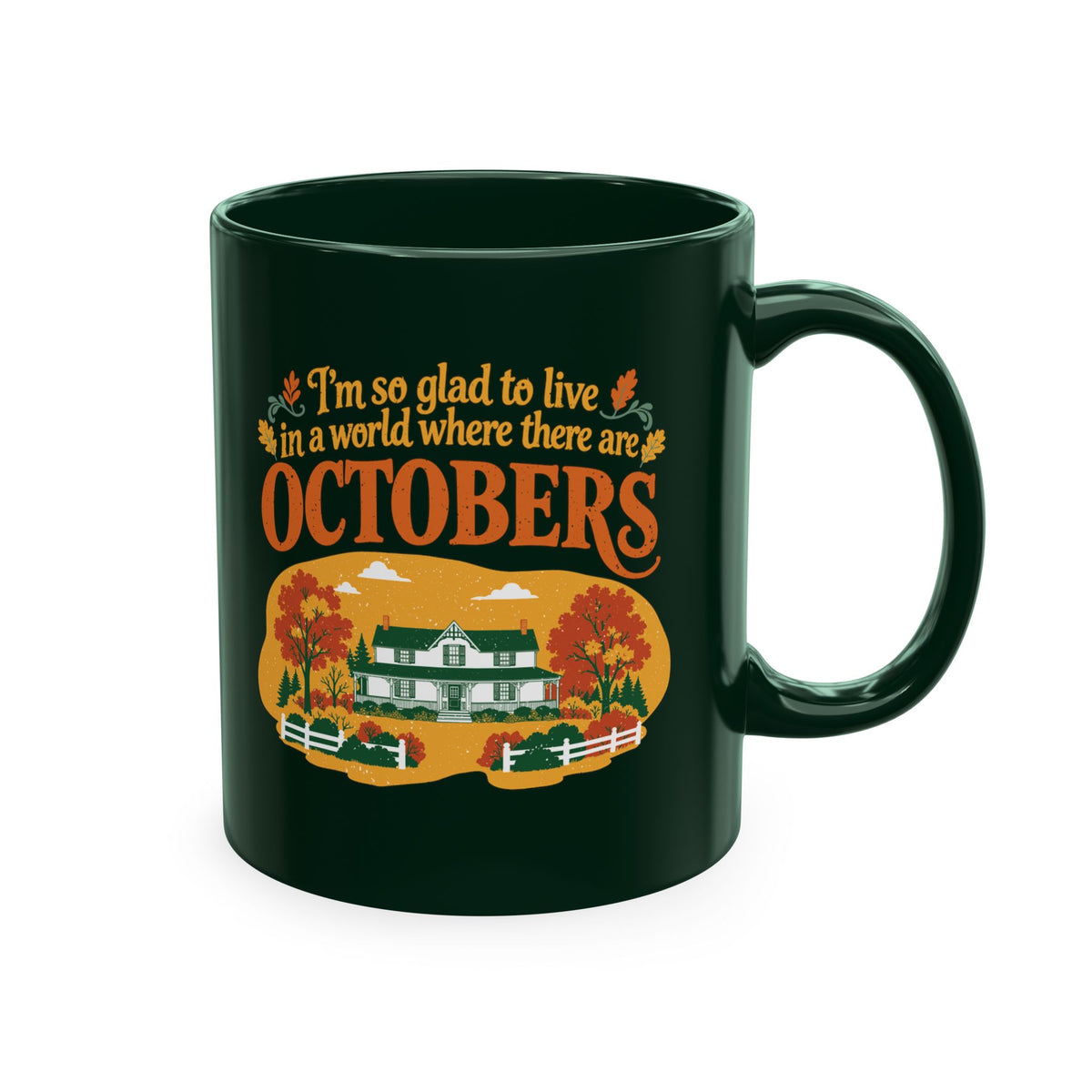 Vintage October Green Gables Ceramic Mug