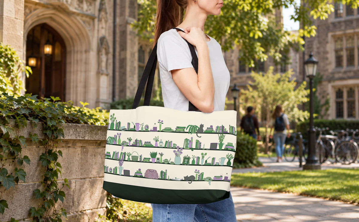 Anne of Green Gables Bookshelves Oversized Tote Bag