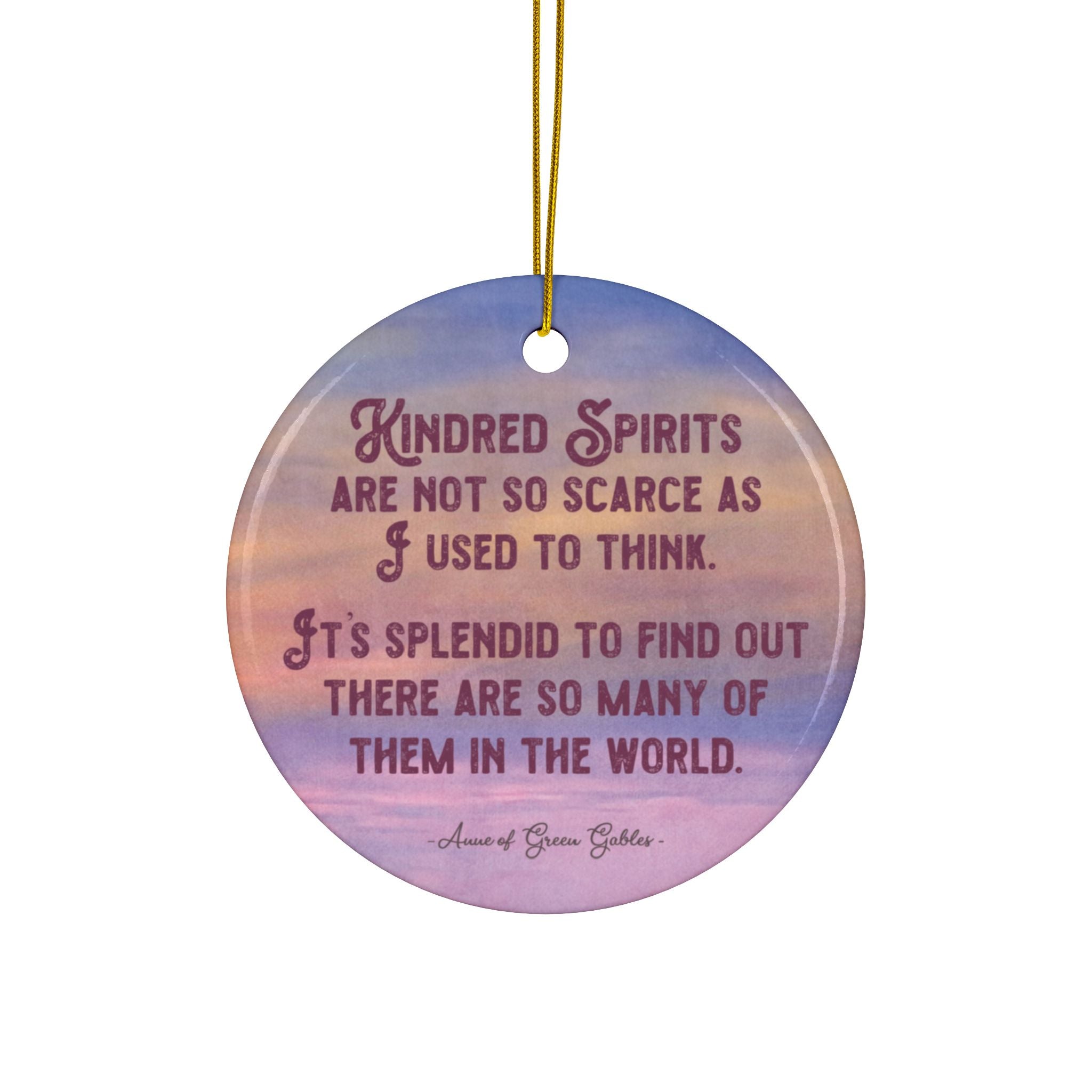 Anne & Diana Kindred Spirits Ceramic Ornament