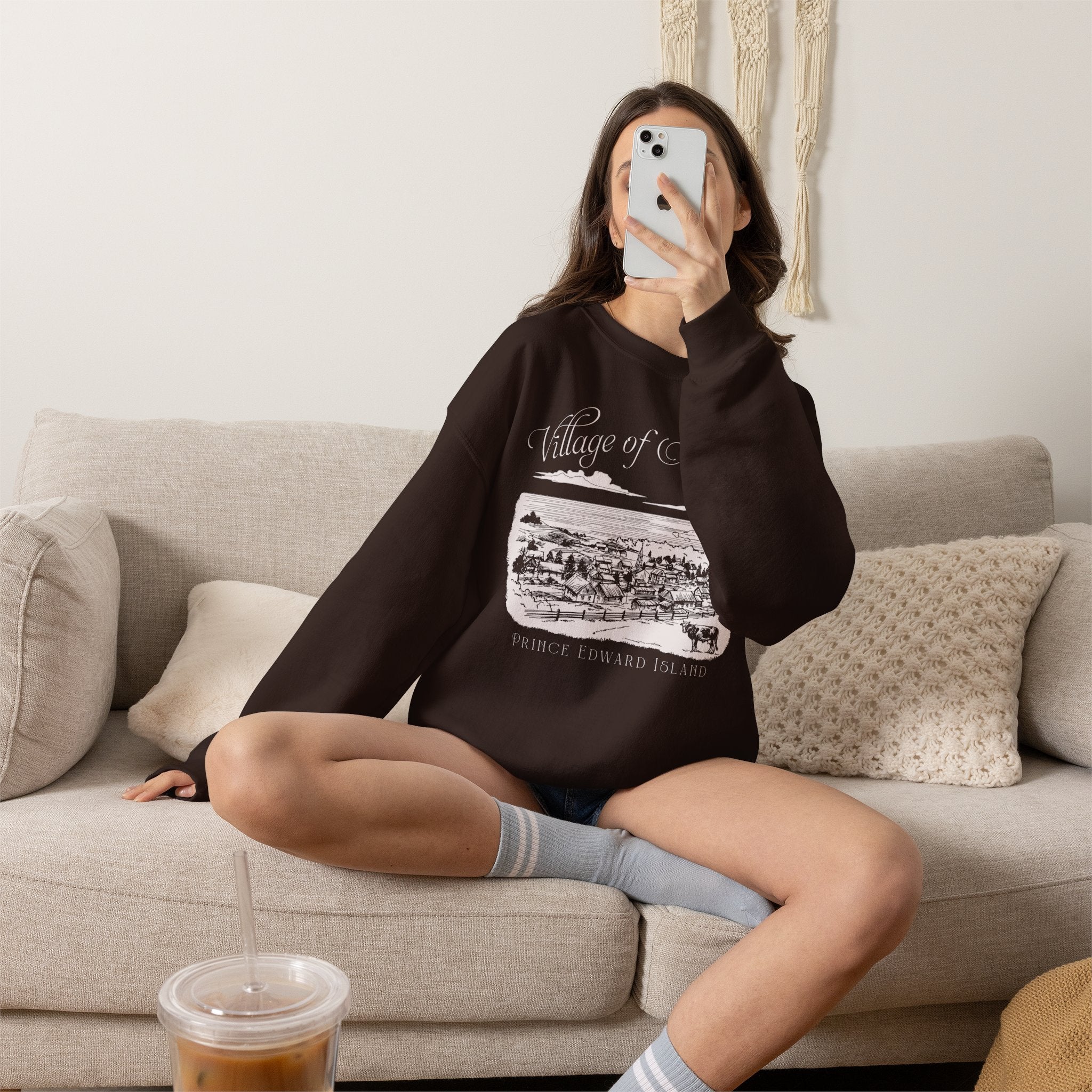 Vintage Village of Avonlea Illustration Sweatshirt