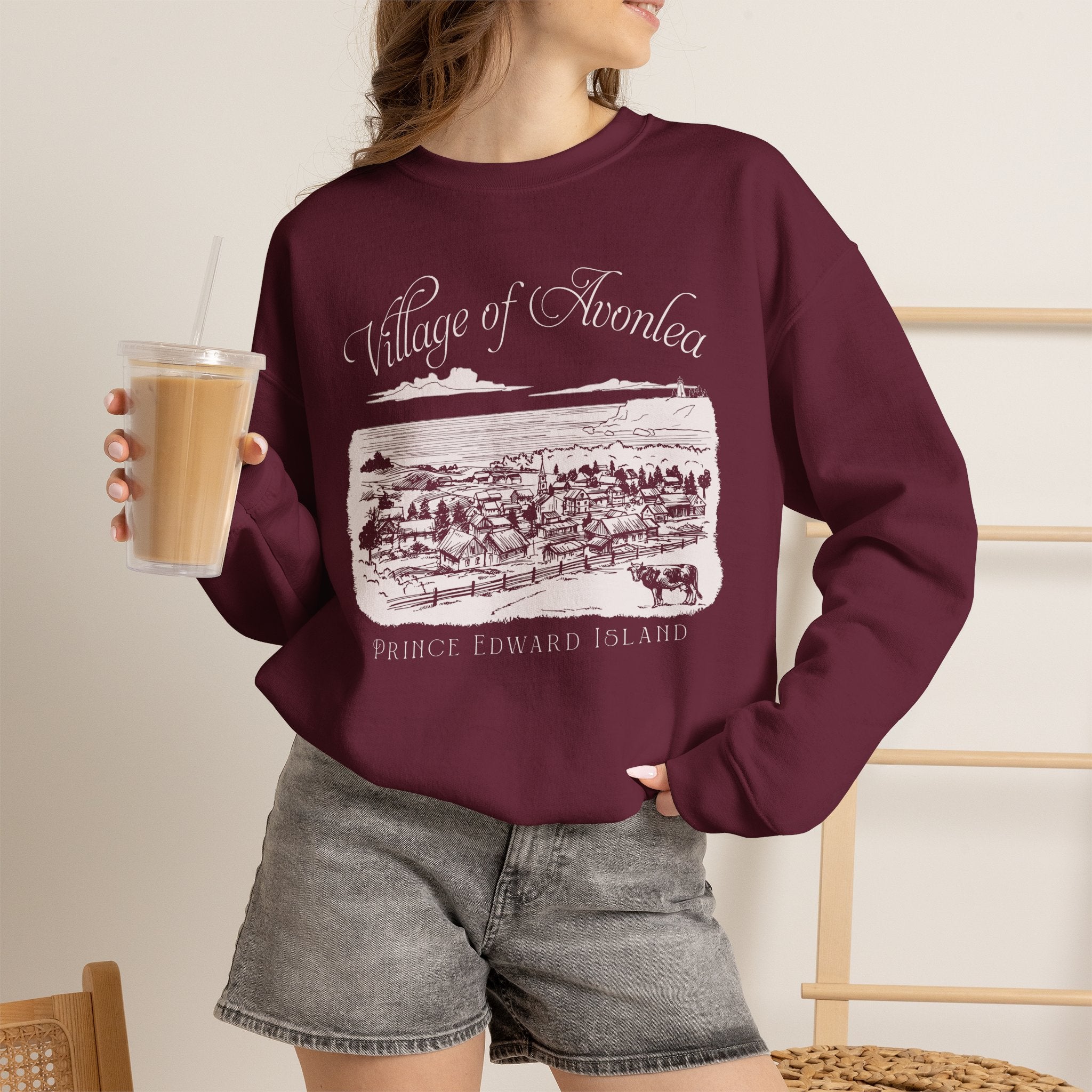 Vintage Village of Avonlea Illustration Sweatshirt