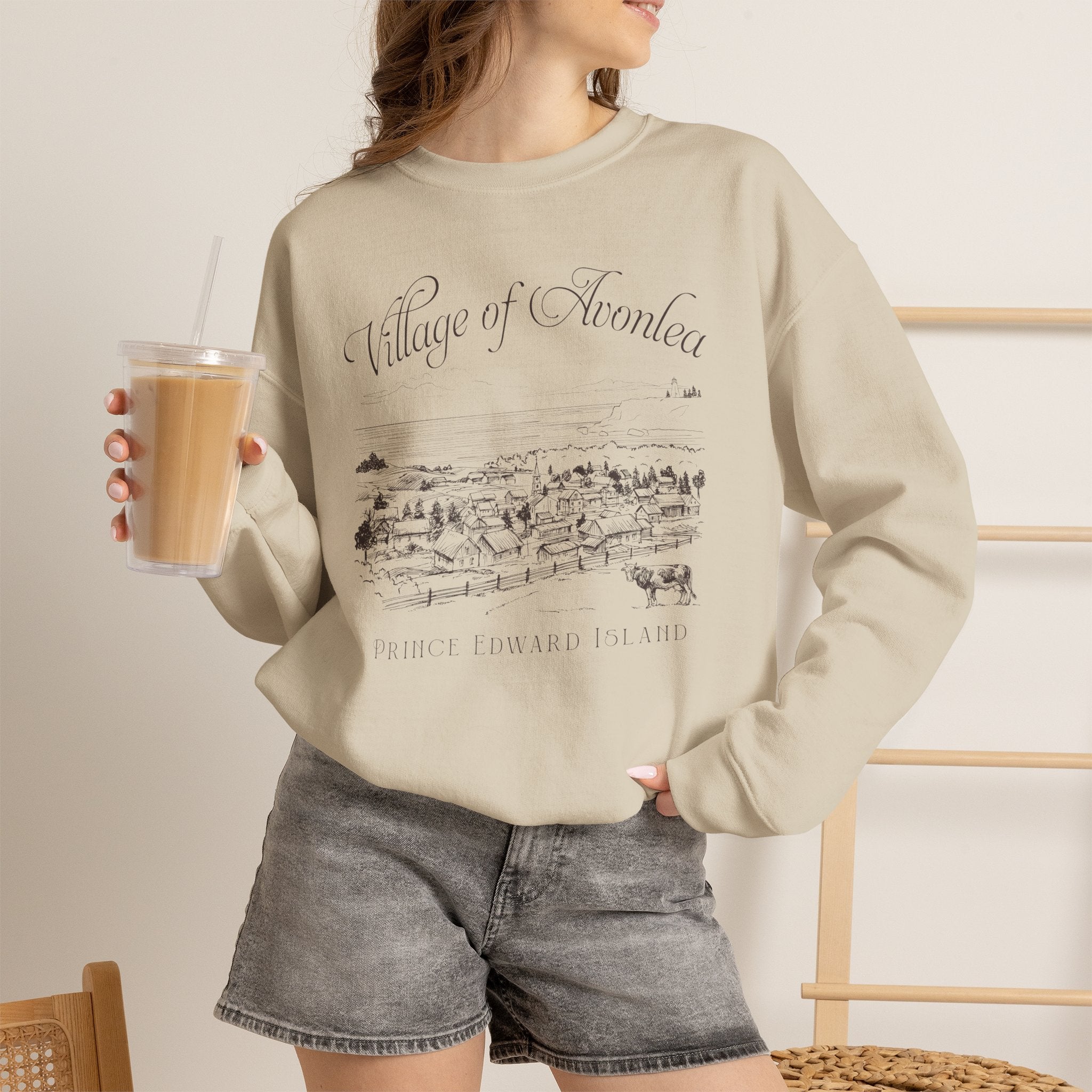 Vintage Village of Avonlea Illustration Sweatshirt