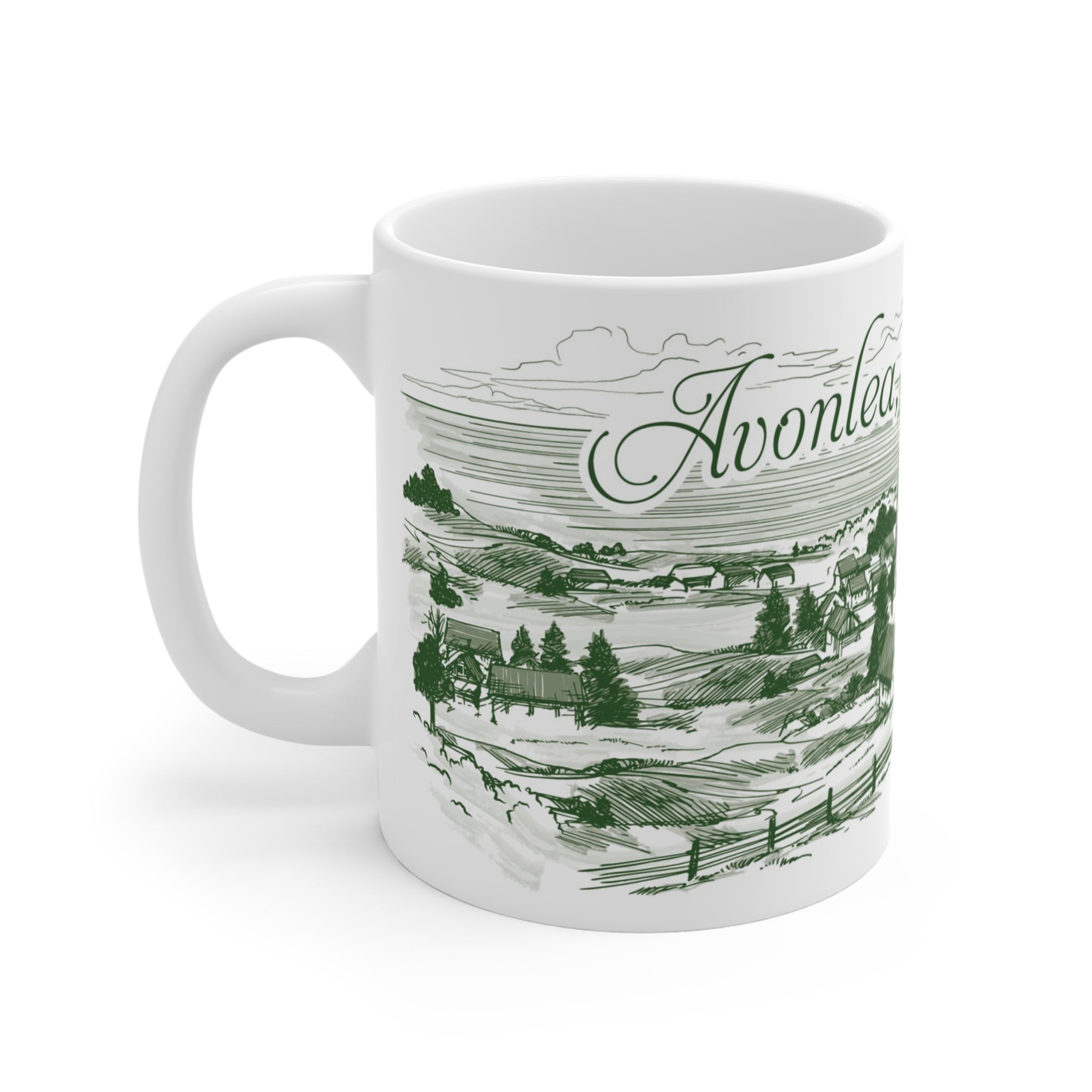 Avonlea, PEI Vintage Illustration Mug (Green)