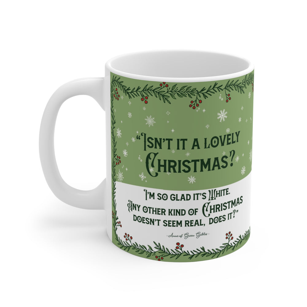 Green Gables White Christmas Mug