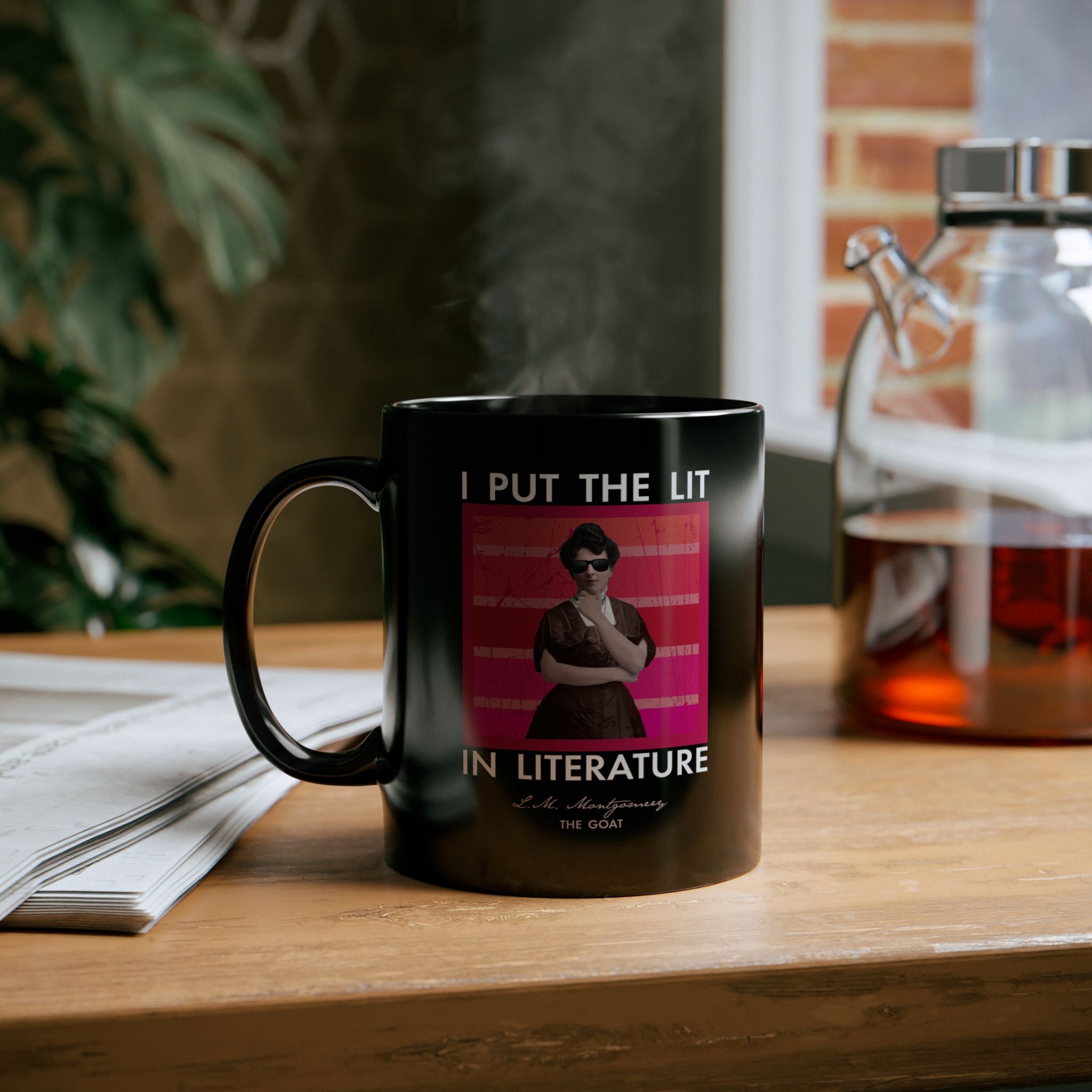 L. M. Montgomery Lit in Literature Black Mug