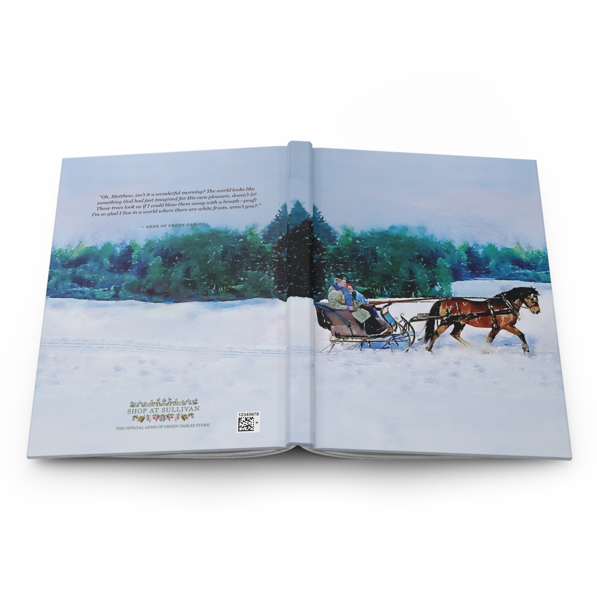 Morning Sleigh Ride Hardcover Journal