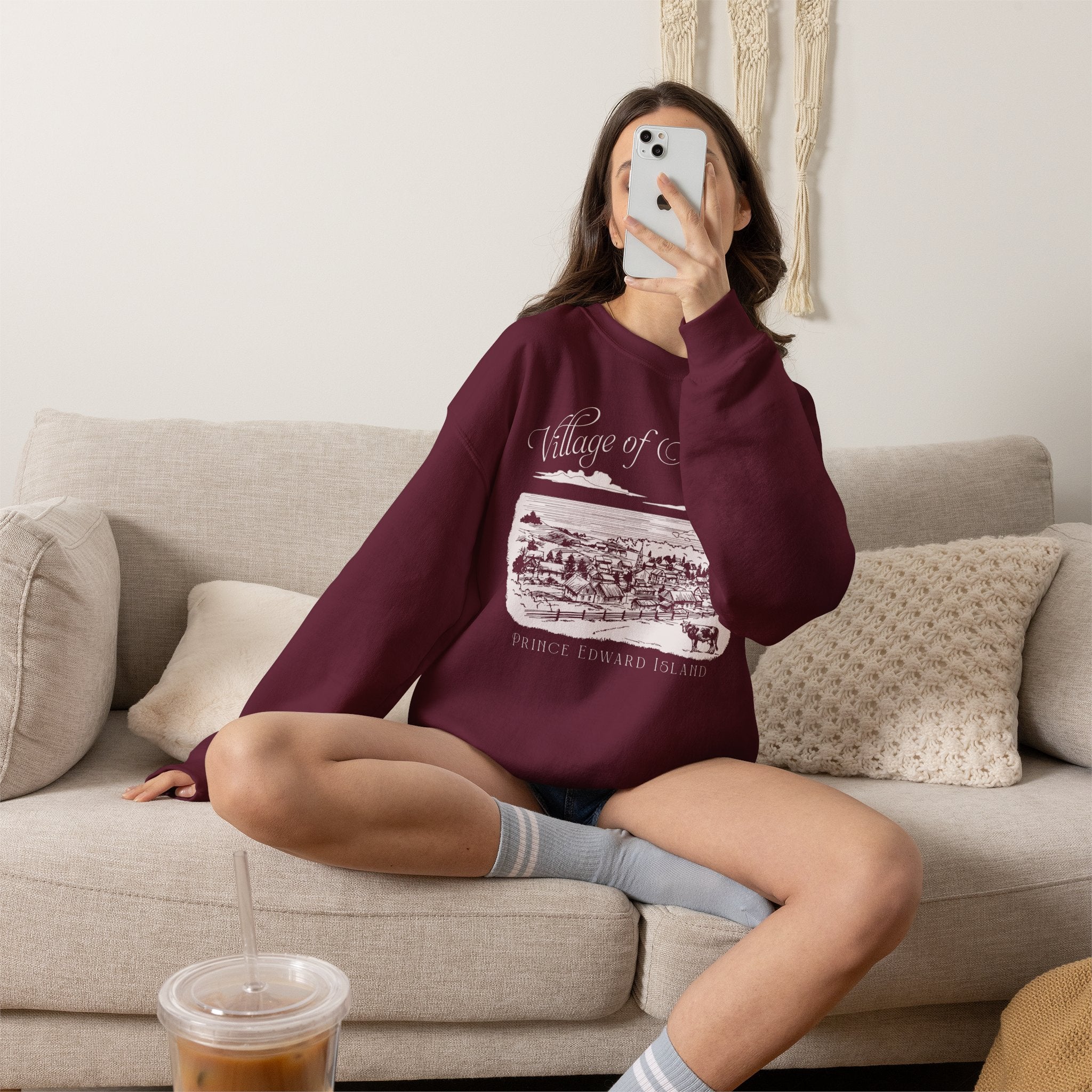 Vintage Village of Avonlea Illustration Sweatshirt
