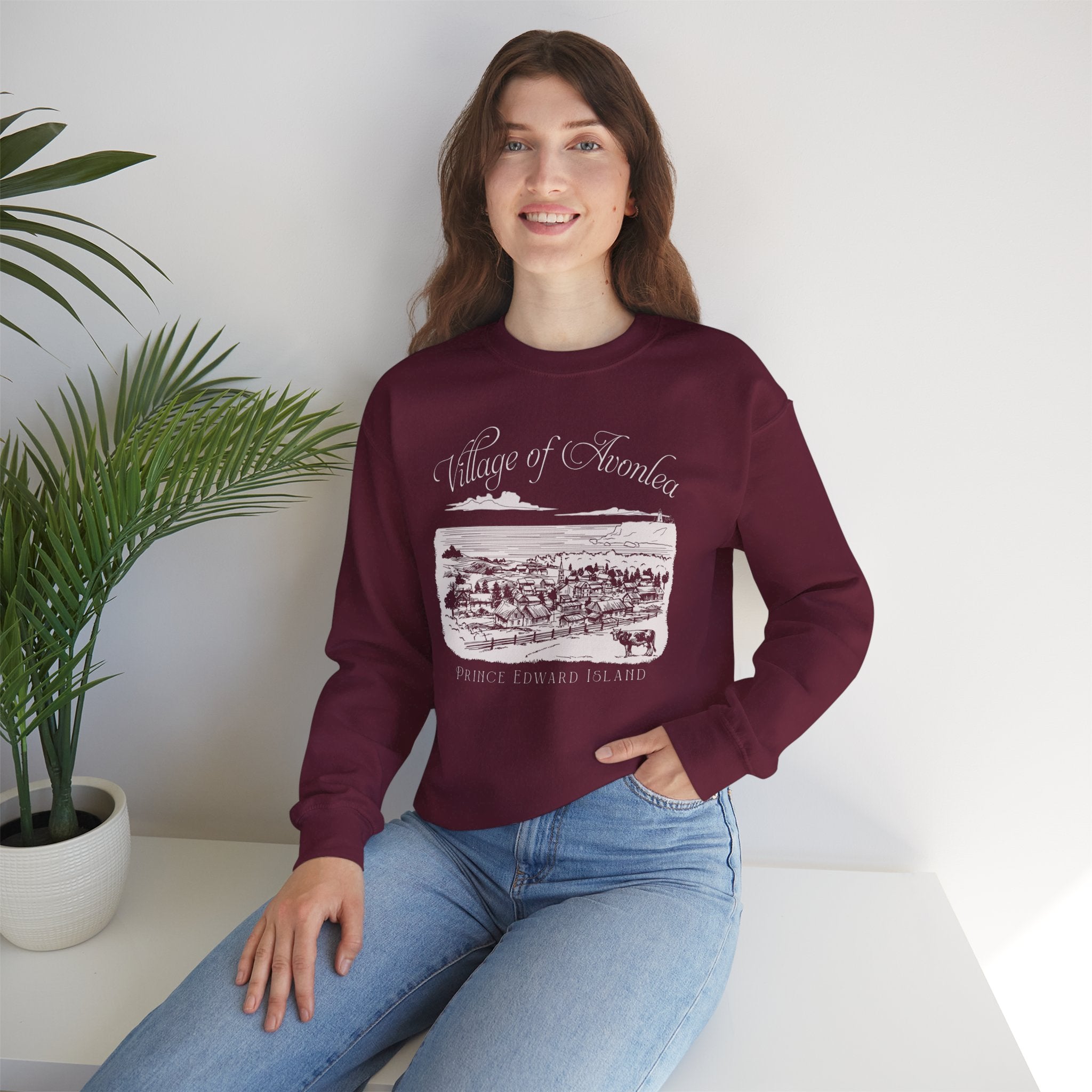 Vintage Village of Avonlea Illustration Sweatshirt