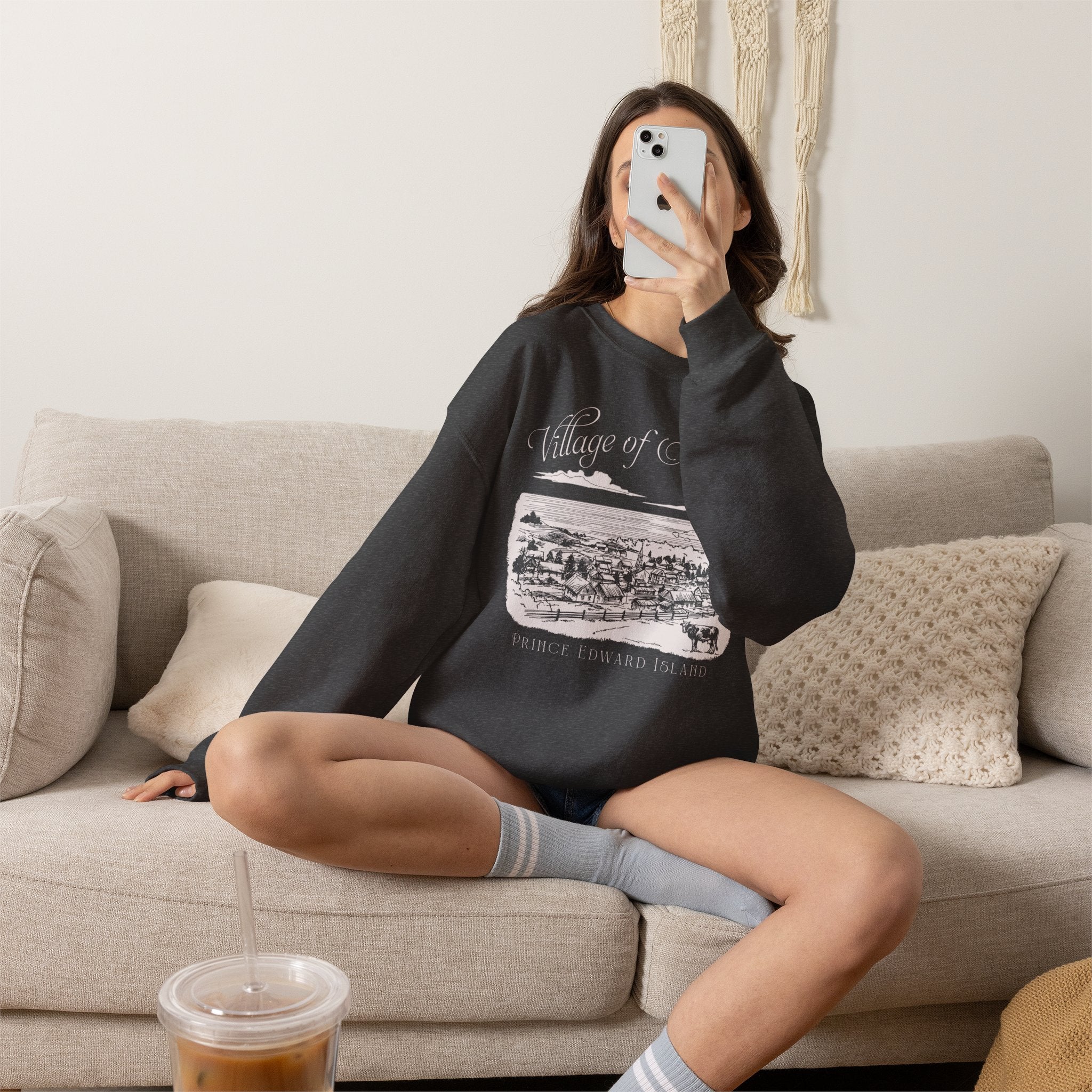 Vintage Village of Avonlea Illustration Sweatshirt