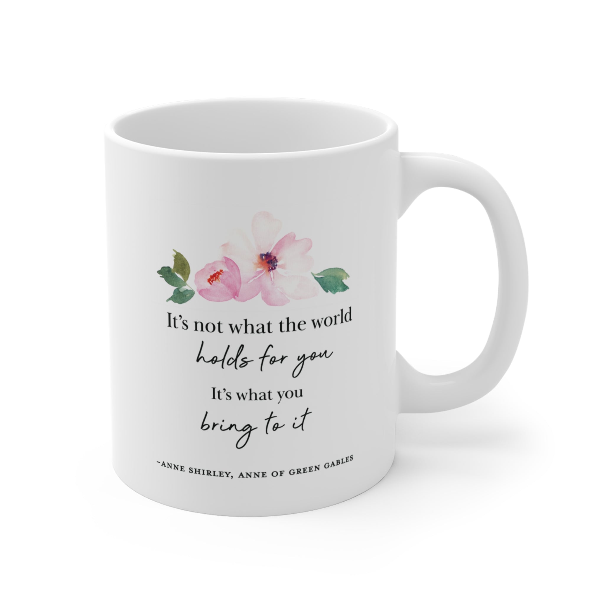 "What The World Holds" Quote Mug