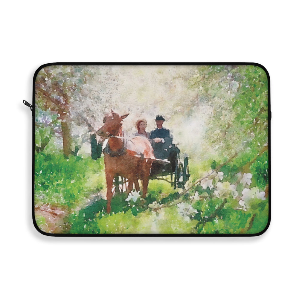 White Way of Delight Watercolor Laptop Sleeve