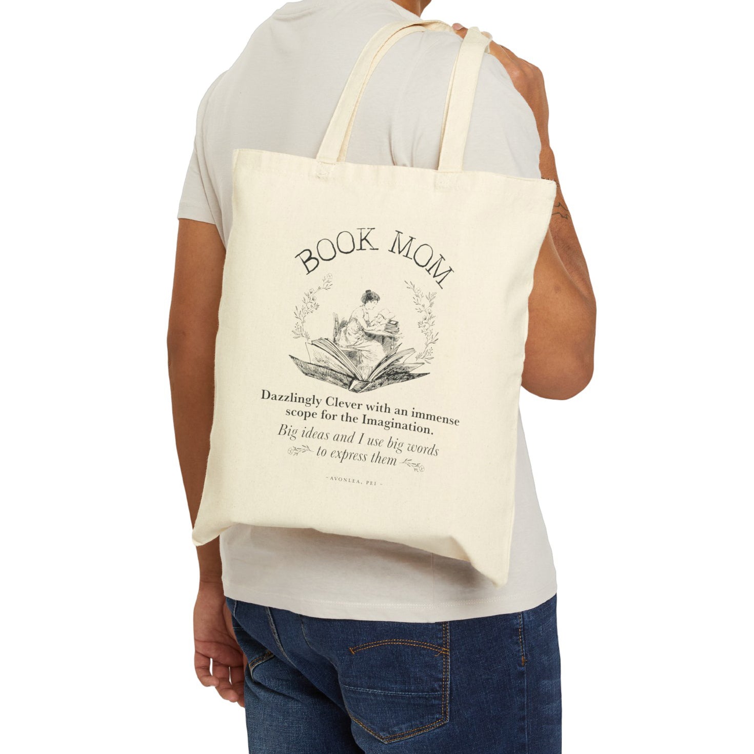 Book Mom Edwardian Reader Tote Bag