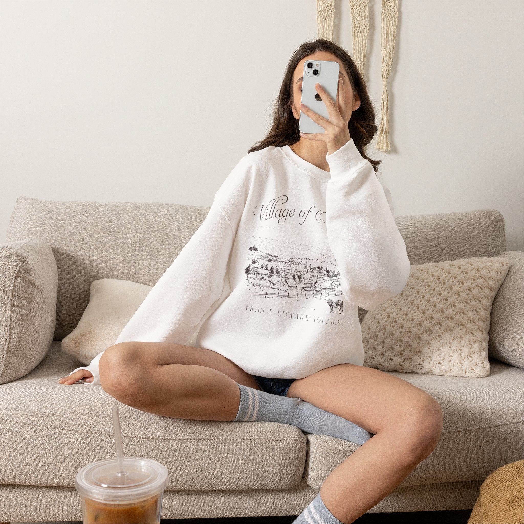 Vintage Village of Avonlea Illustration Sweatshirt