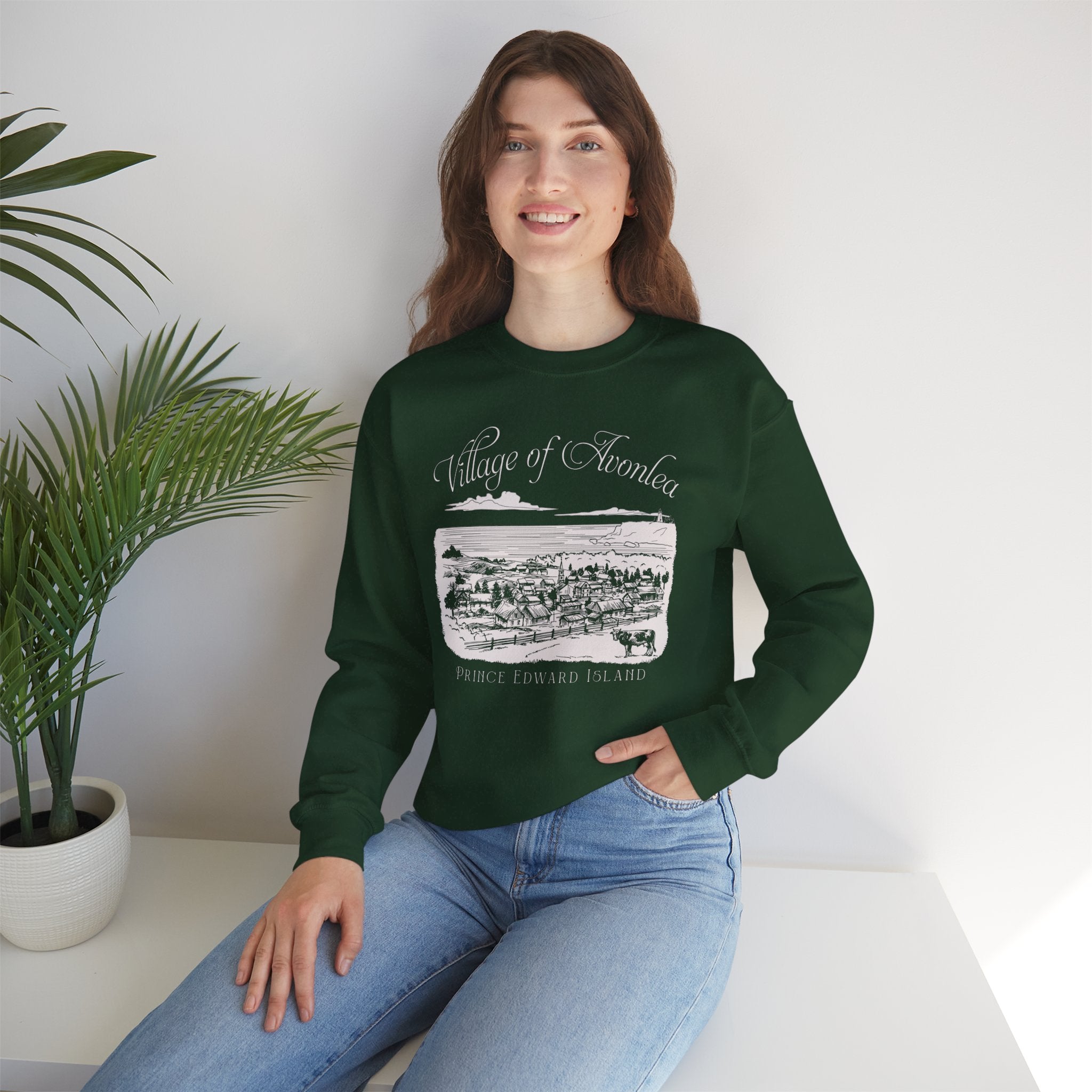 Vintage Village of Avonlea Illustration Sweatshirt