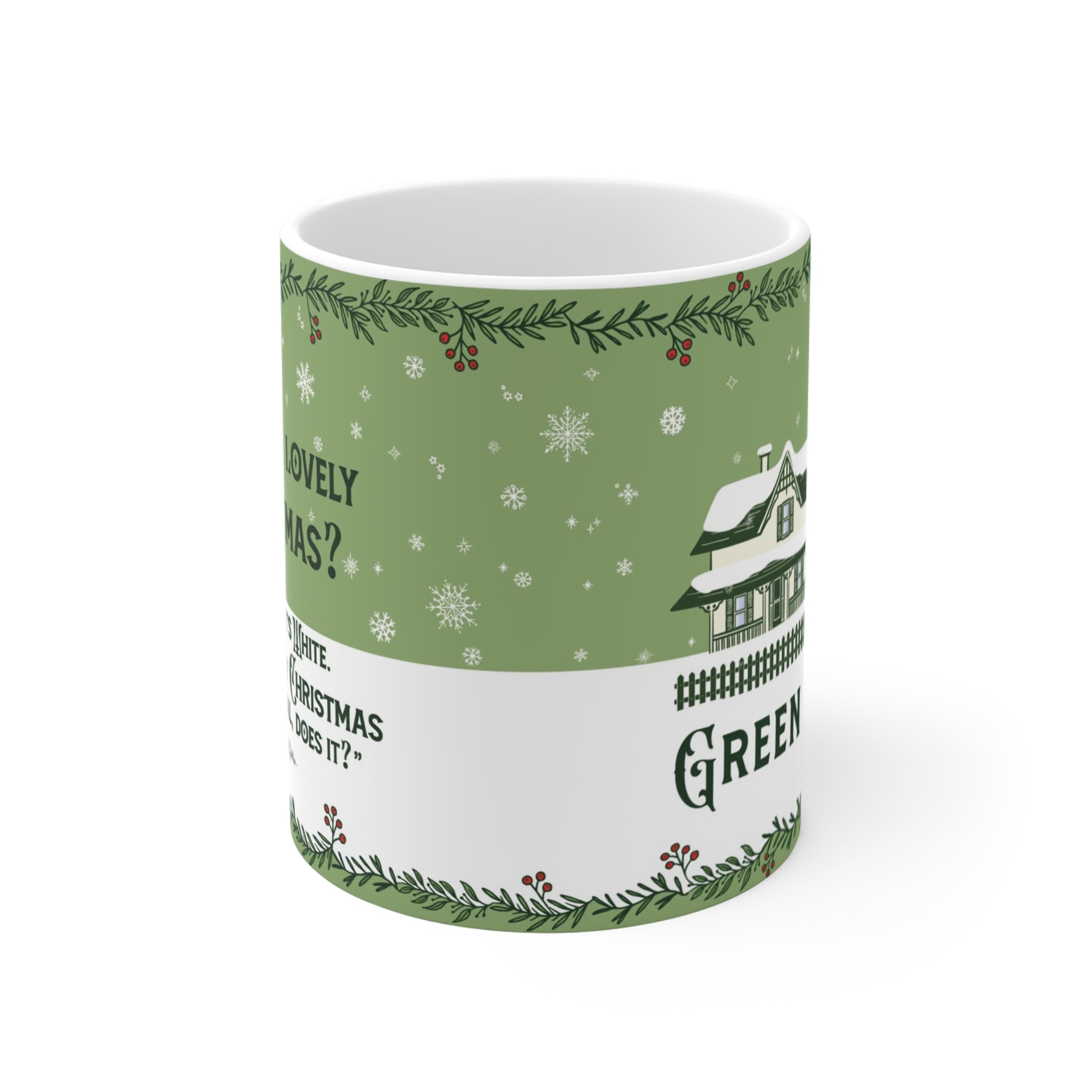 Green Gables White Christmas Mug