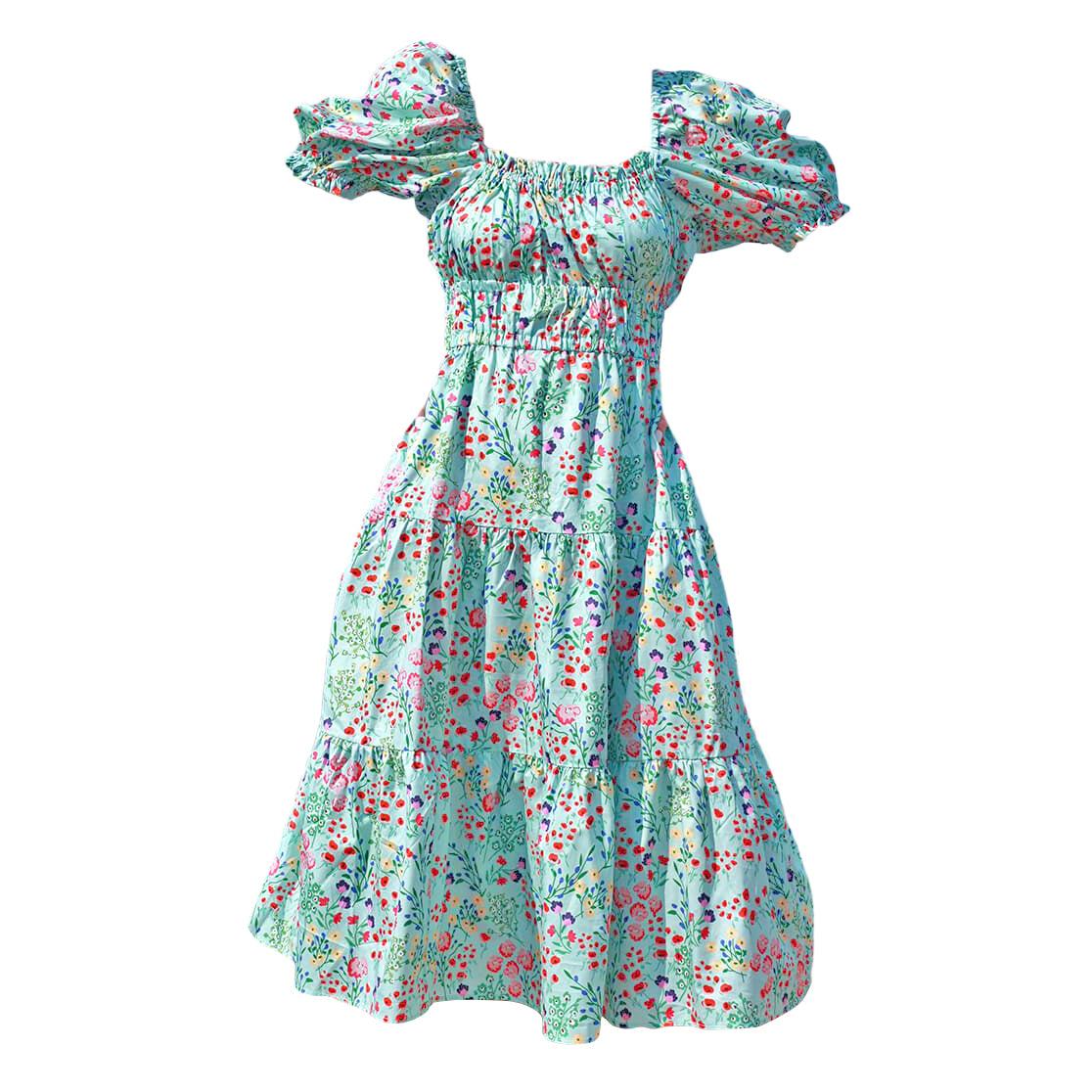 "End of Summer" Puffed Sleeved Dress