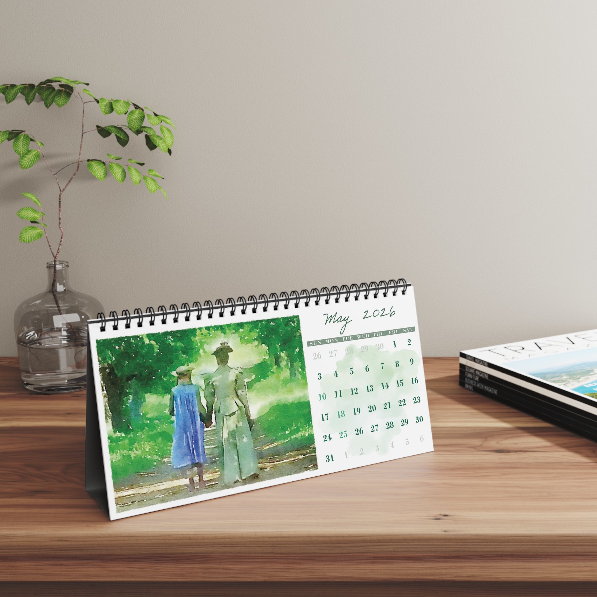 Anne of Green Gables Watercolor 2026 Desktop Calendar