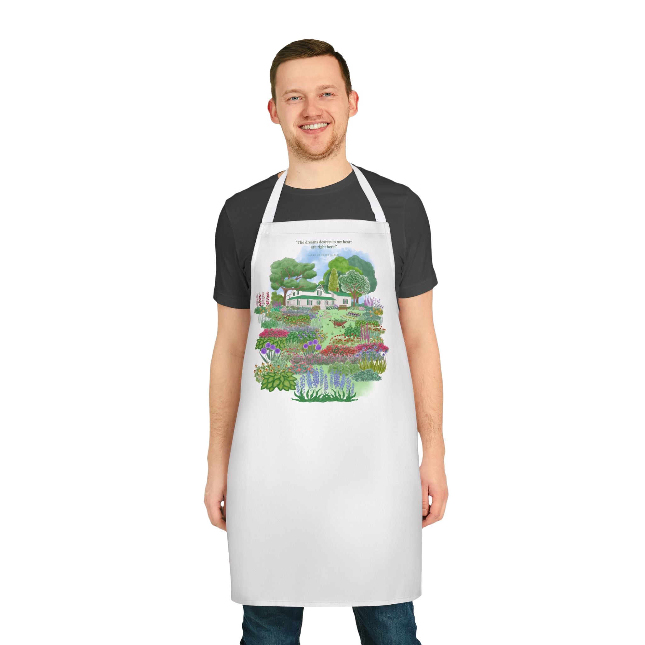 Green Gables Blooming Garden Apron - White