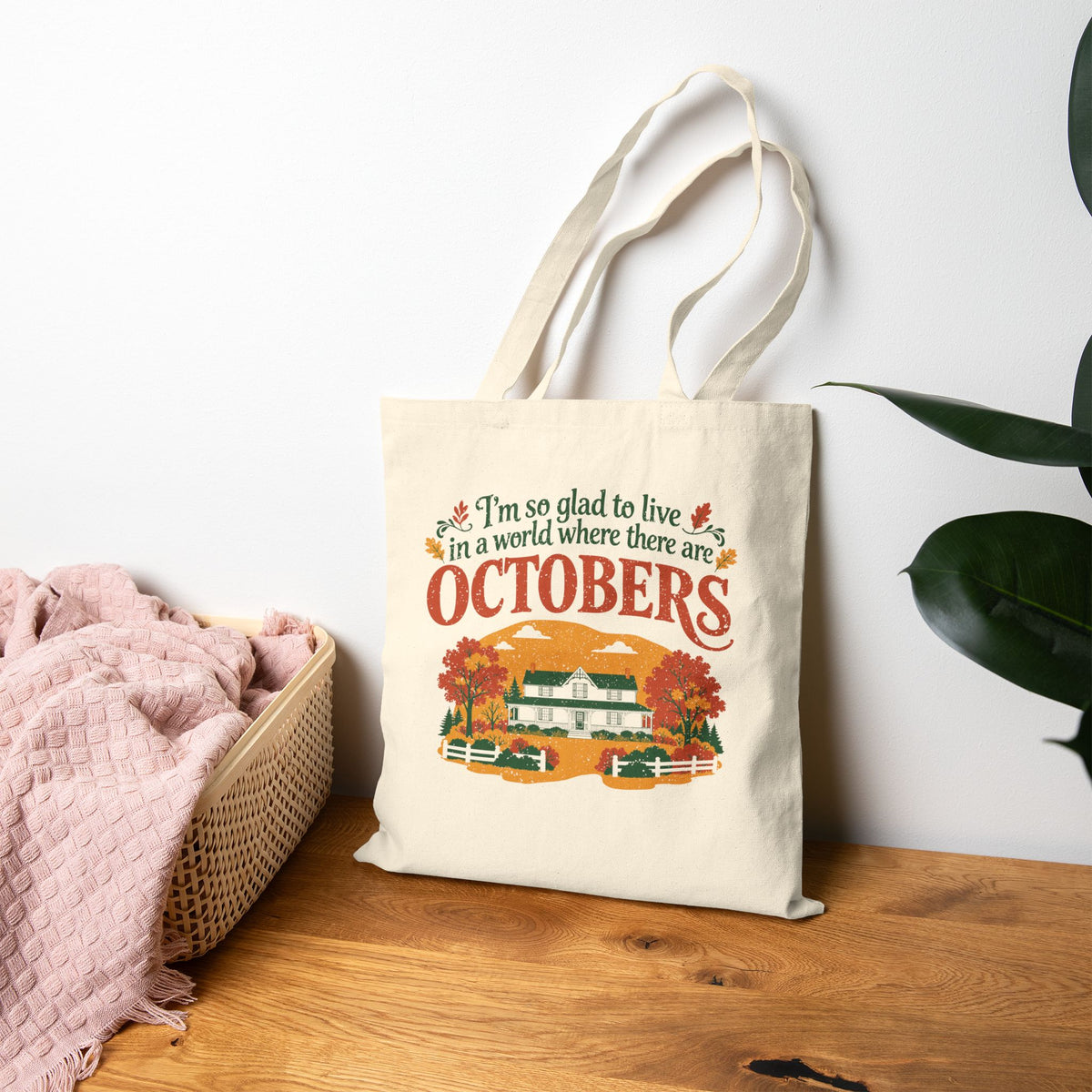 Vintage October Green Gables Tote Bag