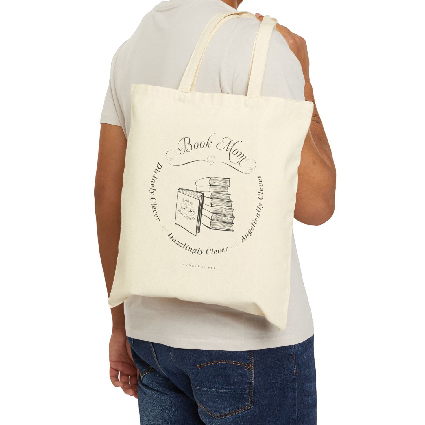 Clever Book Mom Tote Bag