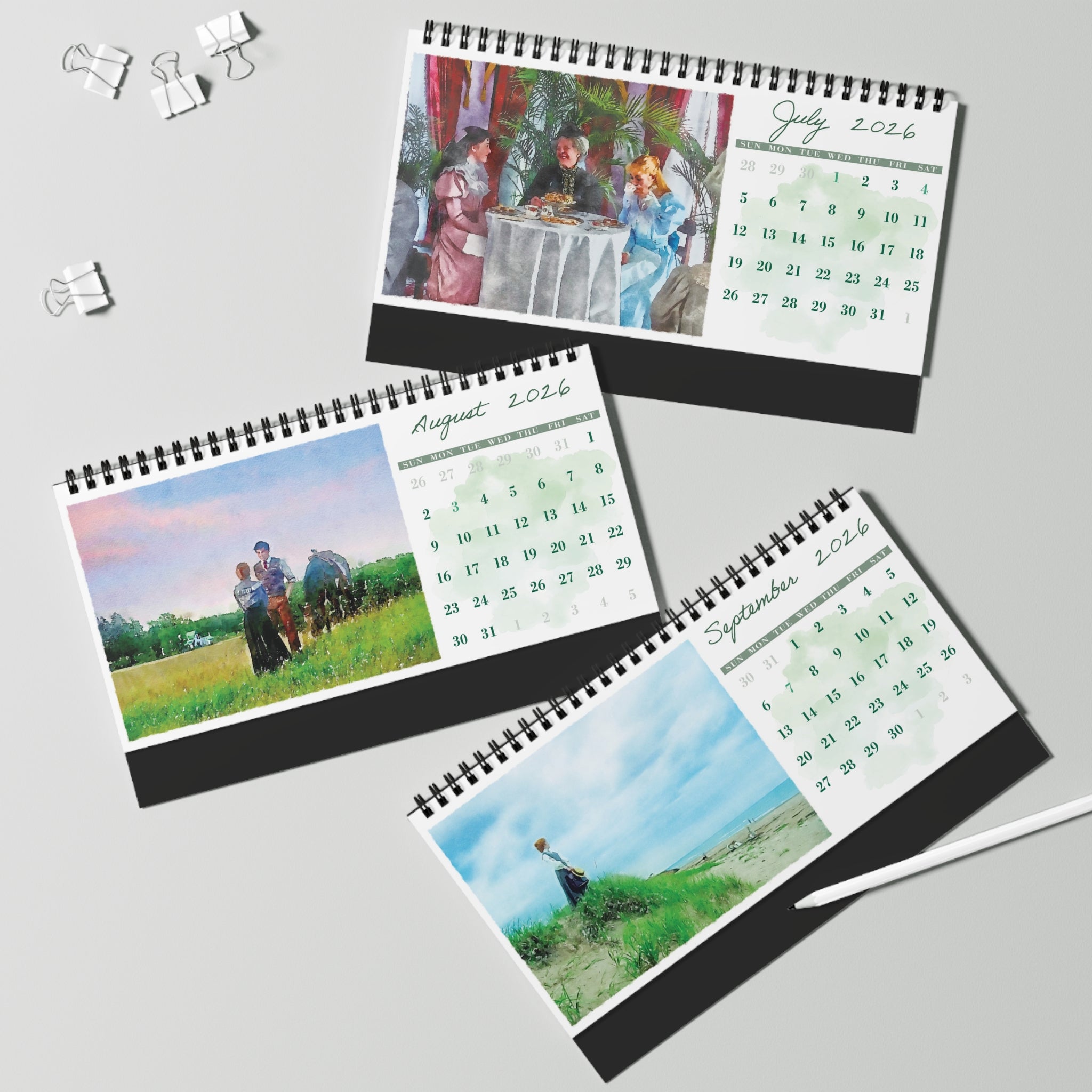 Anne of Green Gables Watercolor 2026 Desktop Calendar